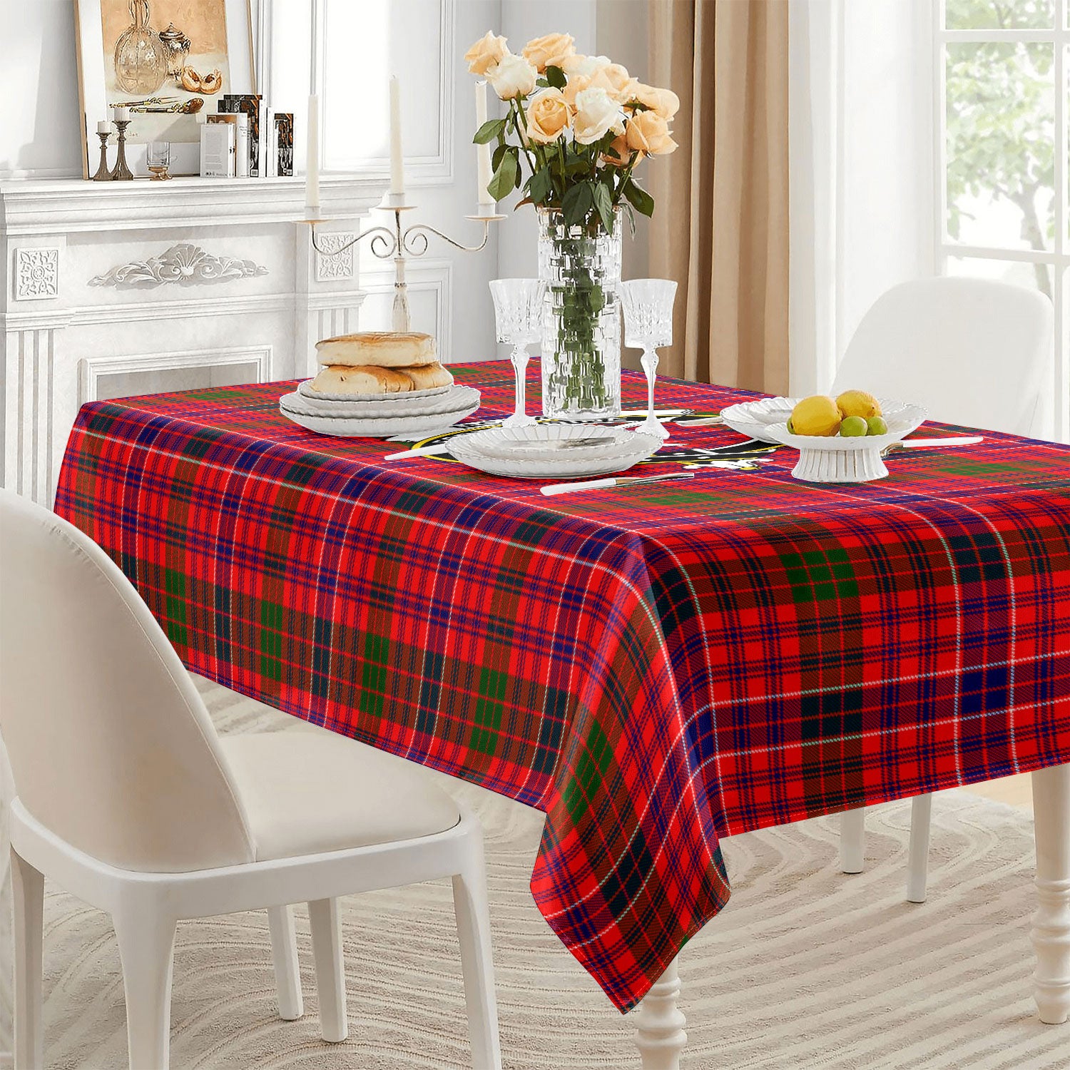 McRae Modern Tartan Crest Tablecloth