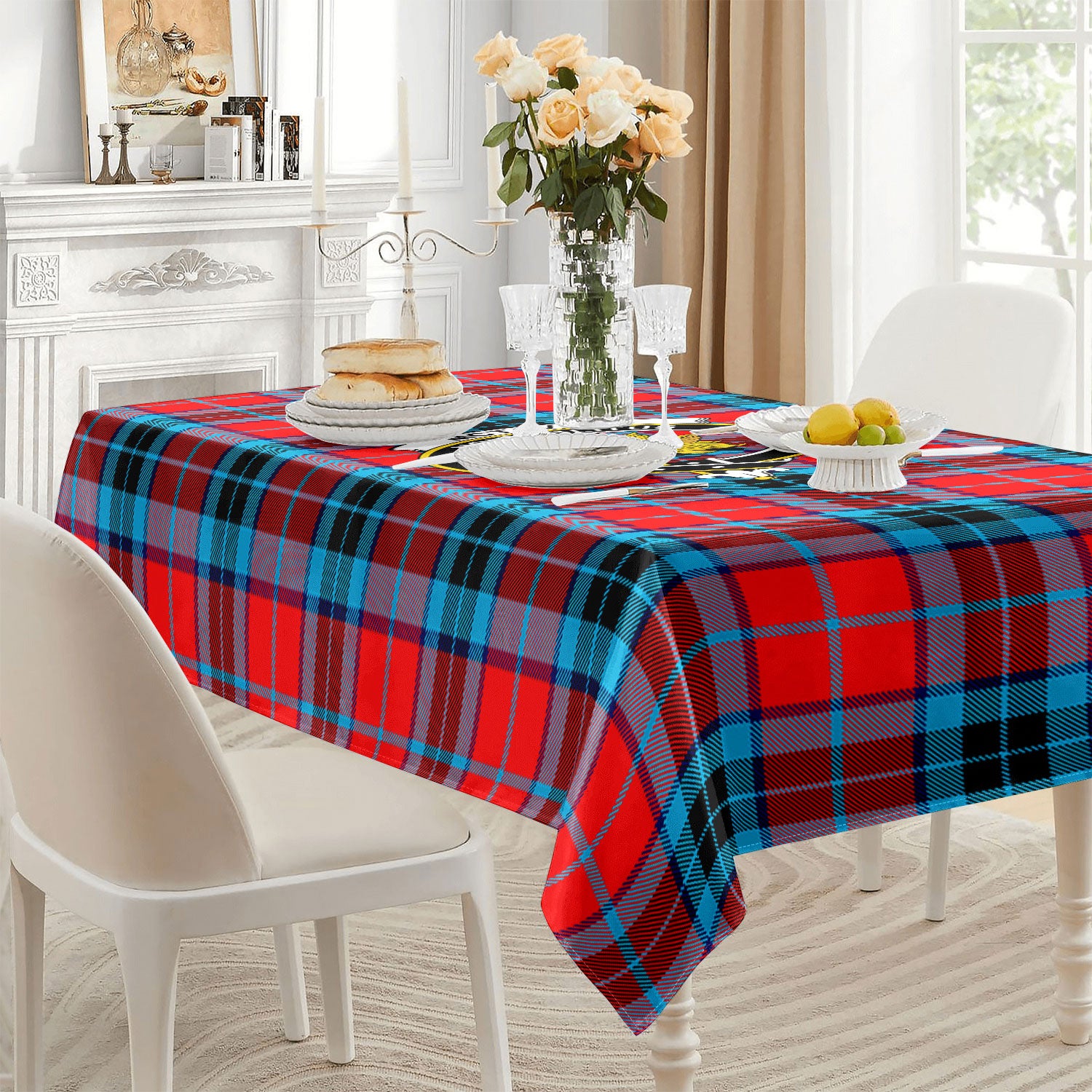 McTavish Modern Tartan Crest Tablecloth