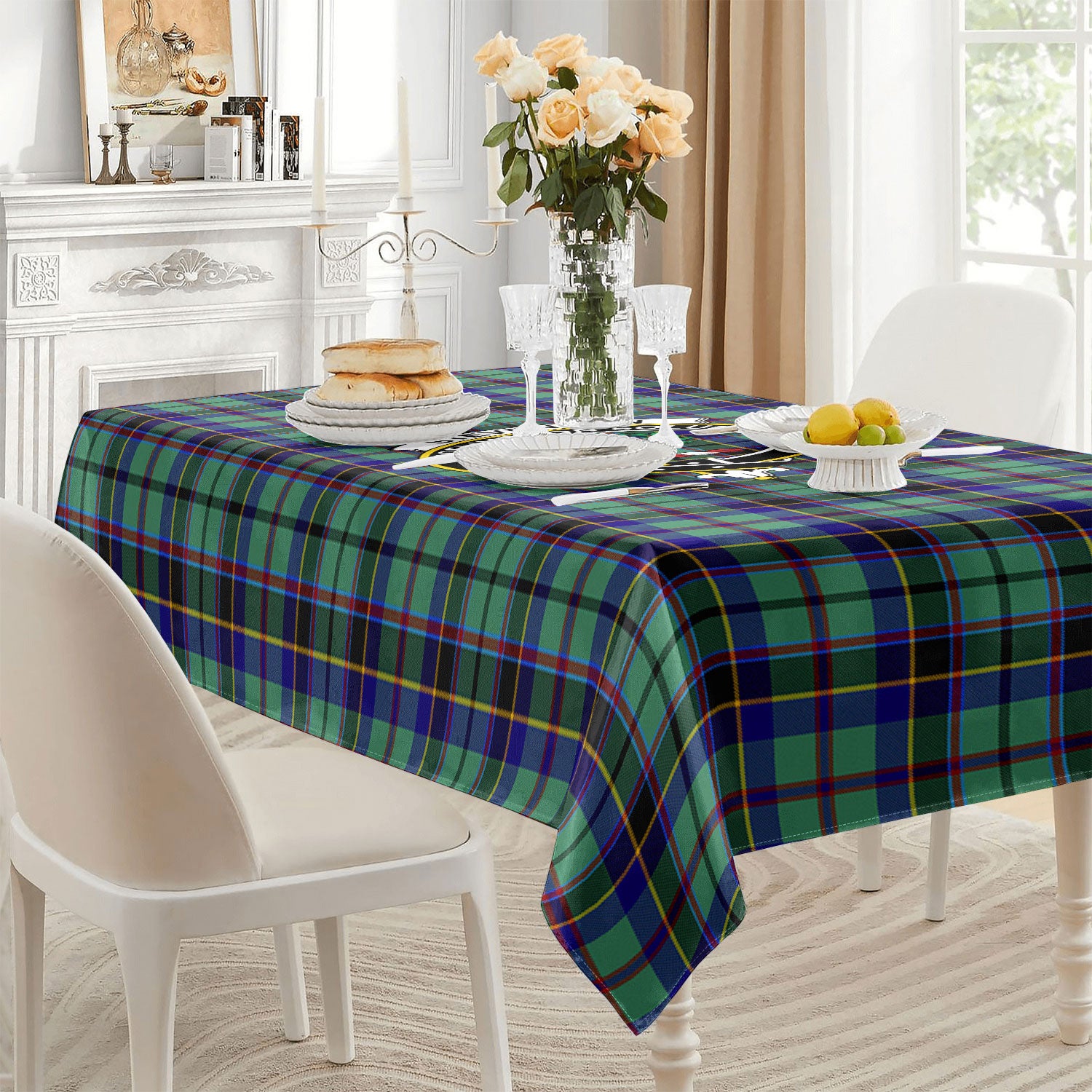 Stevenson Tartan Crest Tablecloth