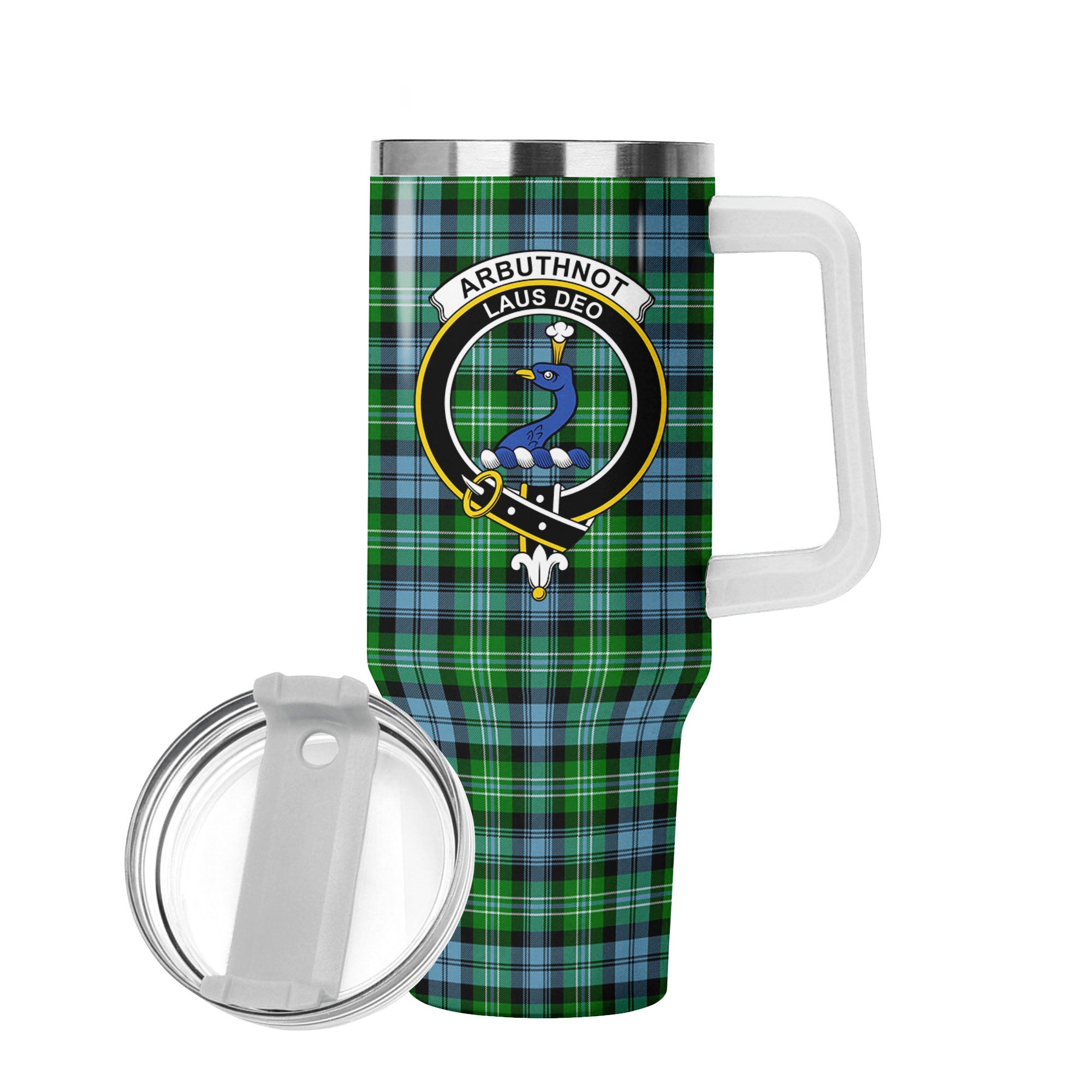 Arbuthnot Ancient Tartan Crest 40 oz Insulated Tumbler with Handle