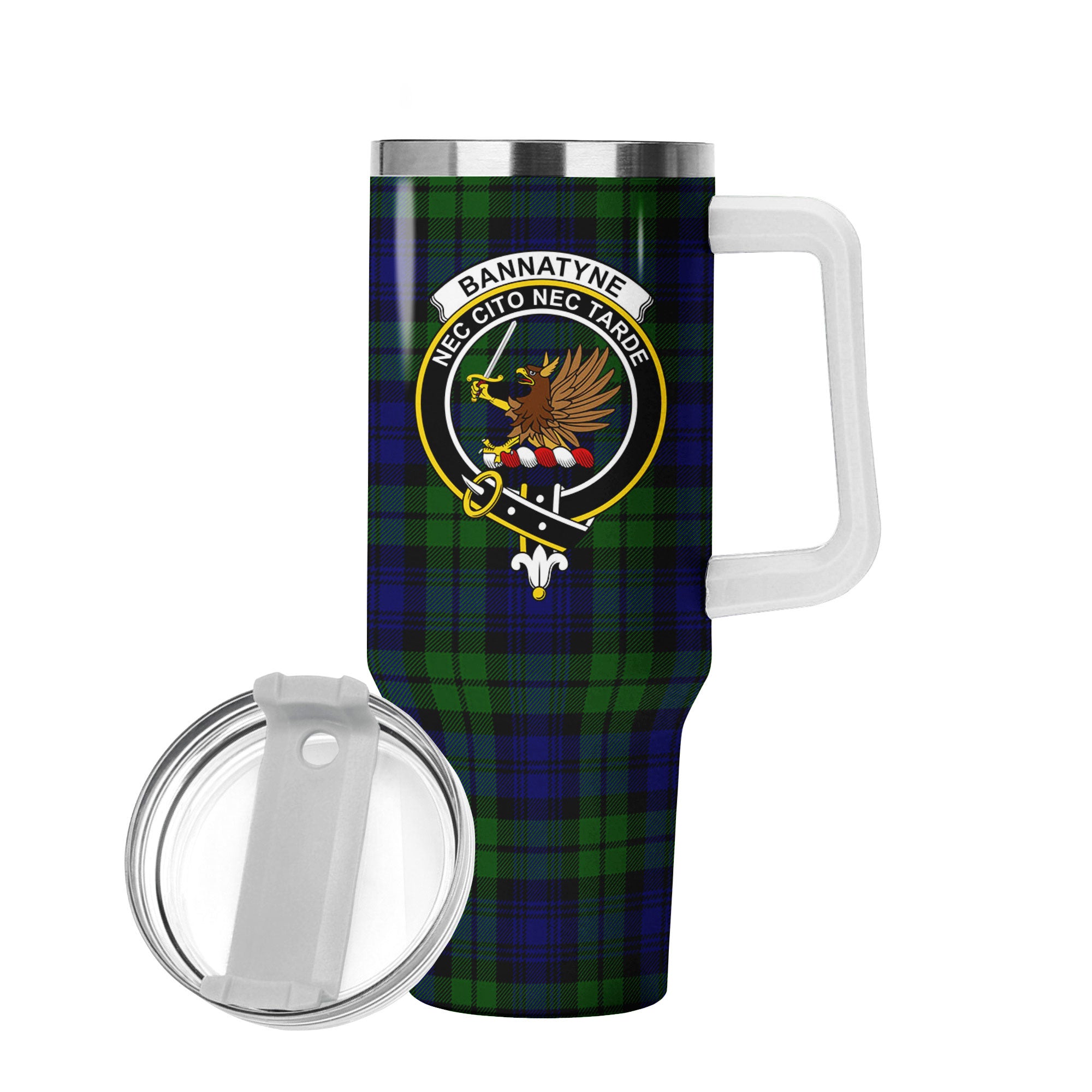 Bannatyne Tartan Crest 40 oz Insulated Tumbler with Handle