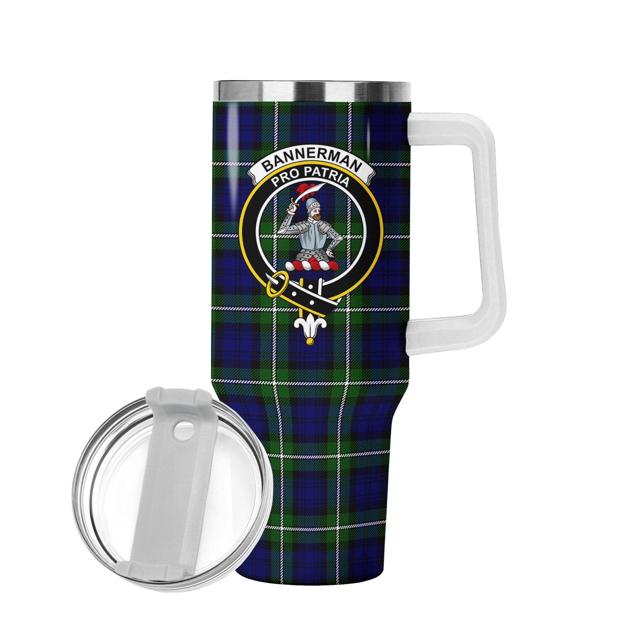 Bannerman Tartan Crest 40 oz Insulated Tumbler with Handle