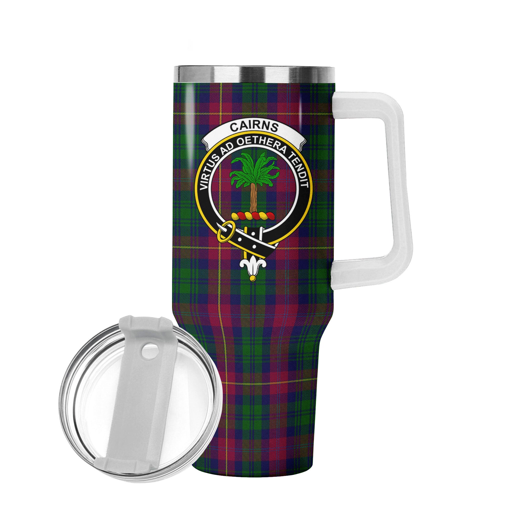 Cairns Tartan Crest 40 oz Insulated Tumbler with Handle