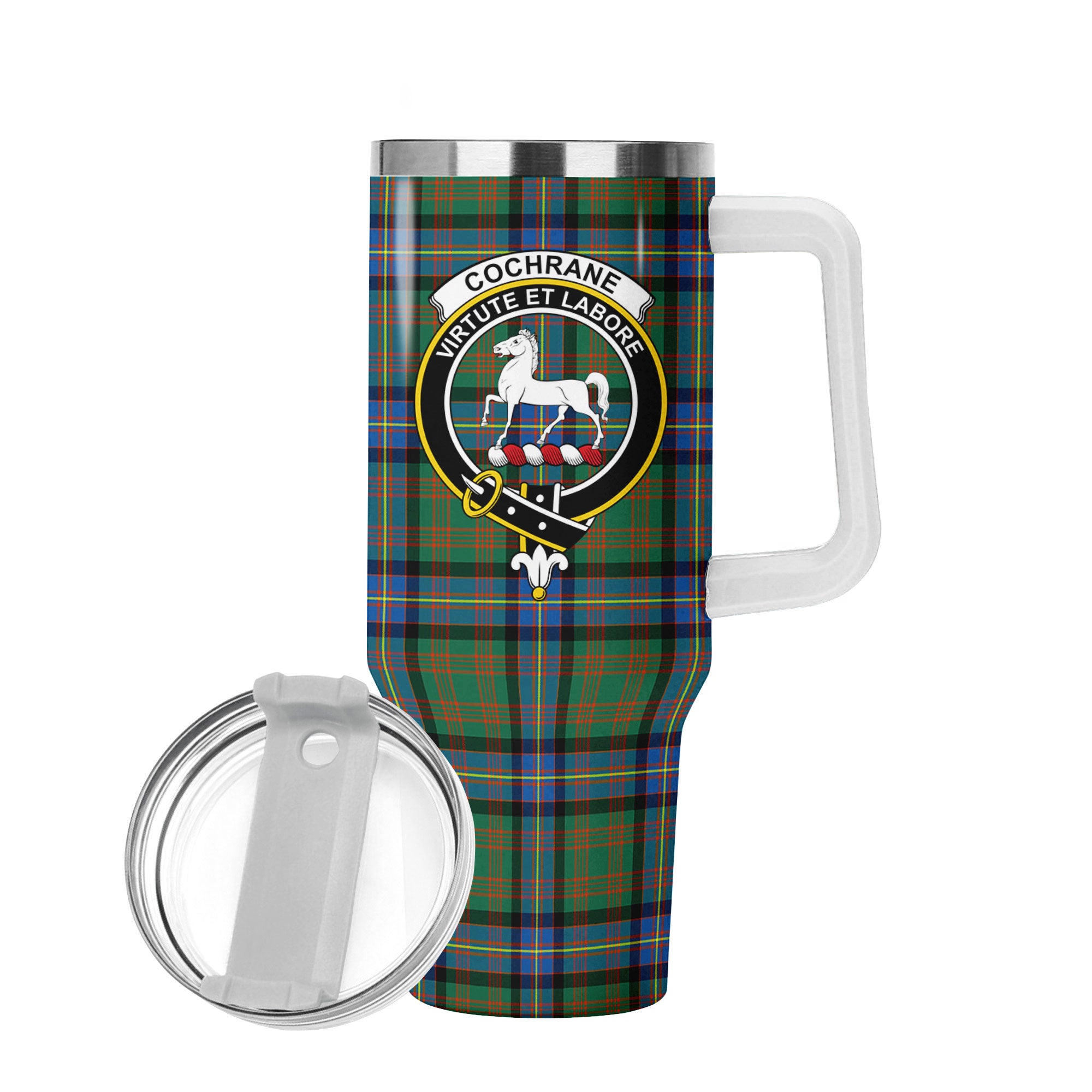 Cochrane Ancient Tartan Crest 40 oz Insulated Tumbler with Handle