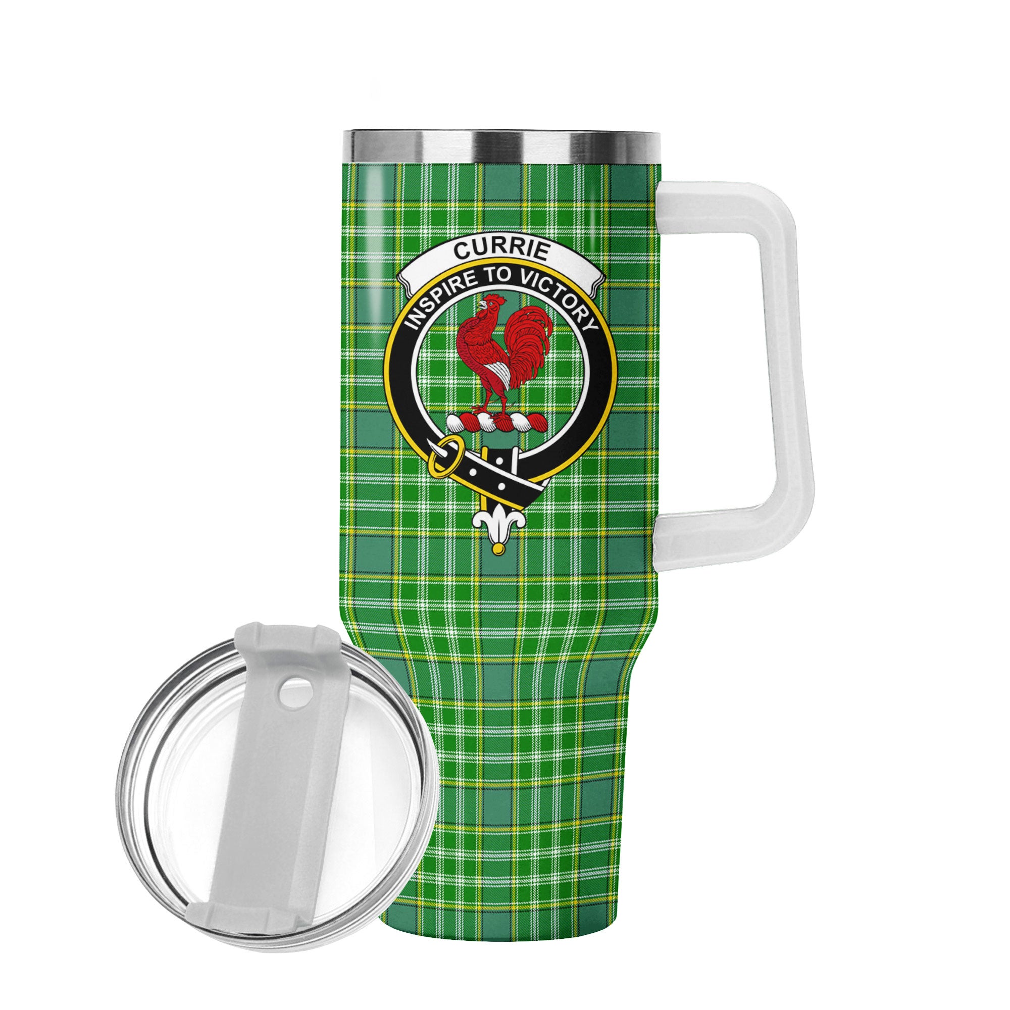 Currie Tartan Crest 40 oz Insulated Tumbler with Handle