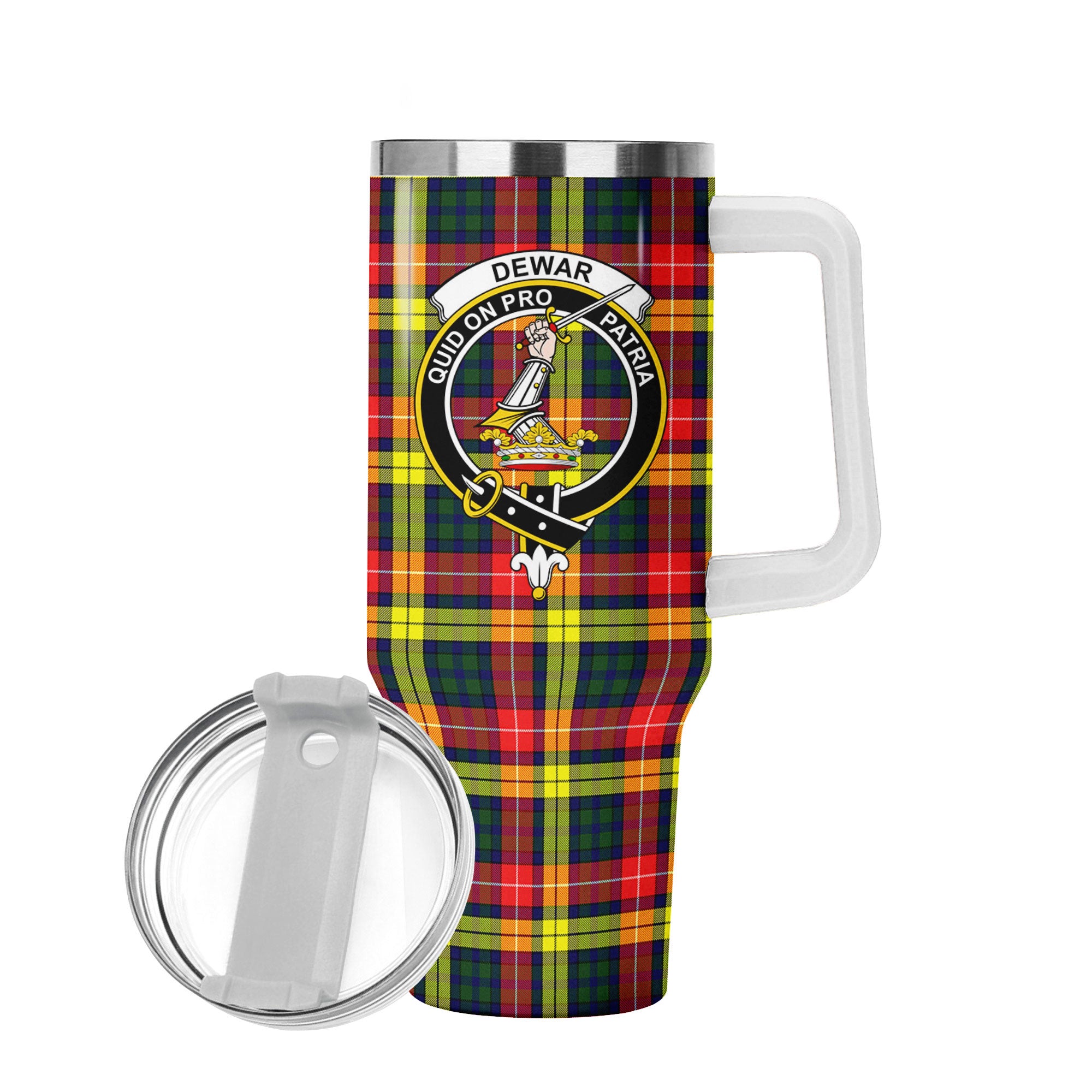 Dewar Tartan Crest 40 oz Insulated Tumbler with Handle