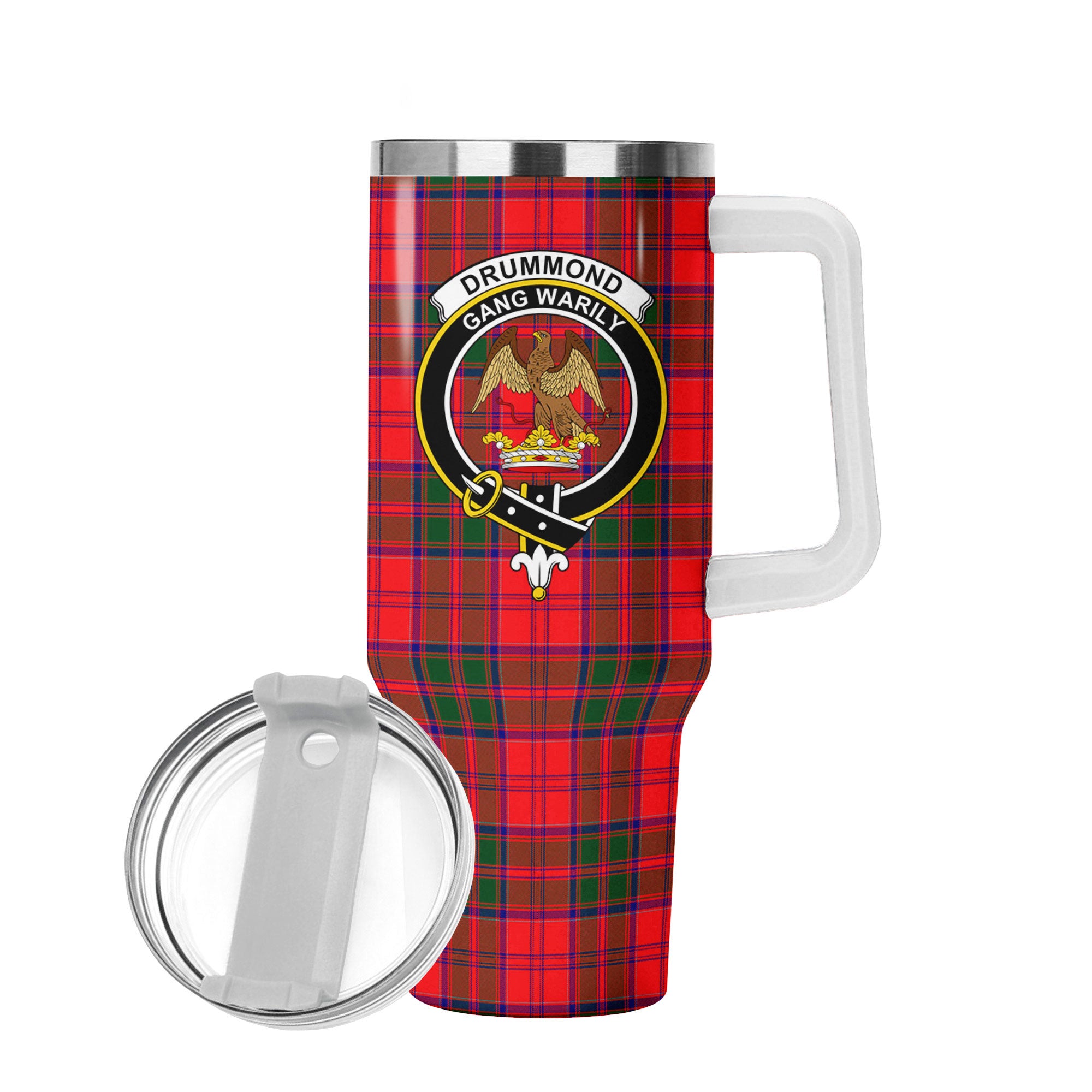 Drummond Modern Tartan Crest 40 oz Insulated Tumbler with Handle
