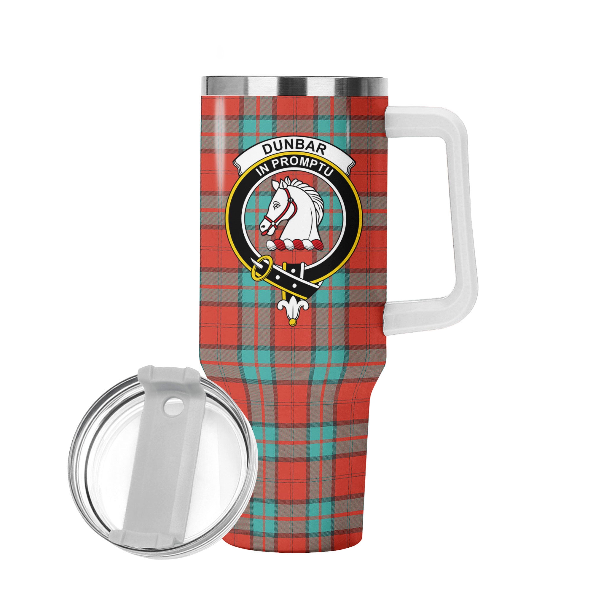 Dunbar Ancient Tartan Crest 40 oz Insulated Tumbler with Handle