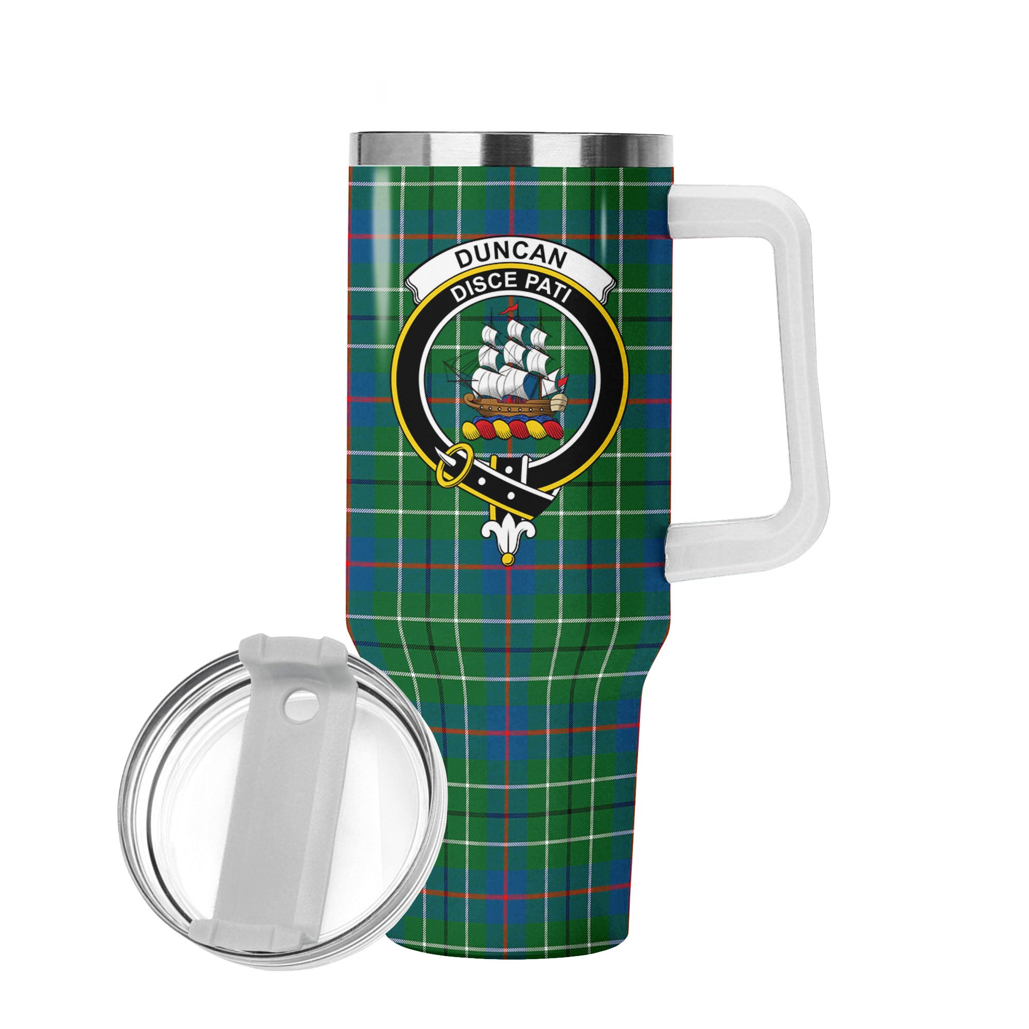 Duncan Ancient Tartan Crest 40 oz Insulated Tumbler with Handle