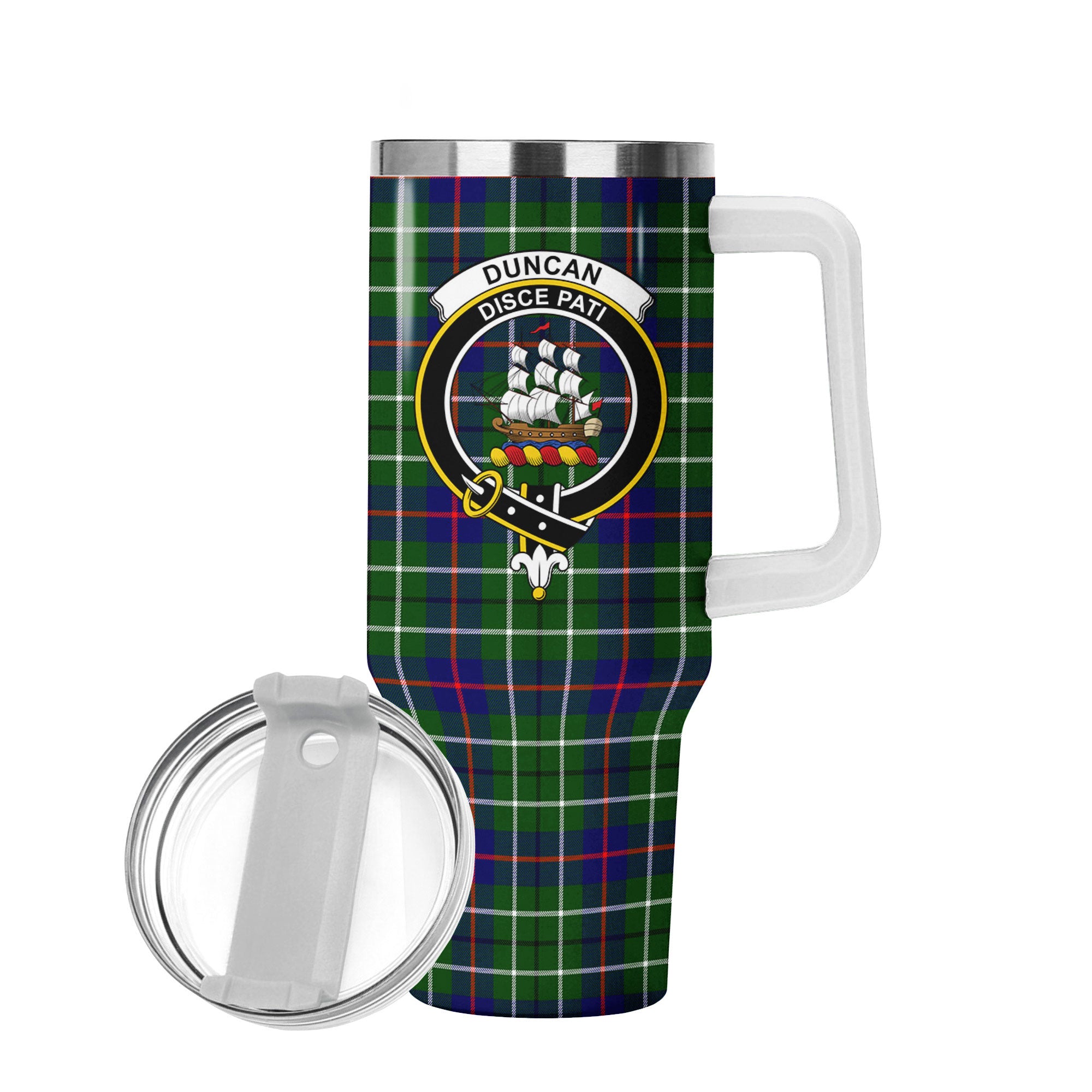 Duncan Modern Tartan Crest 40 oz Insulated Tumbler with Handle