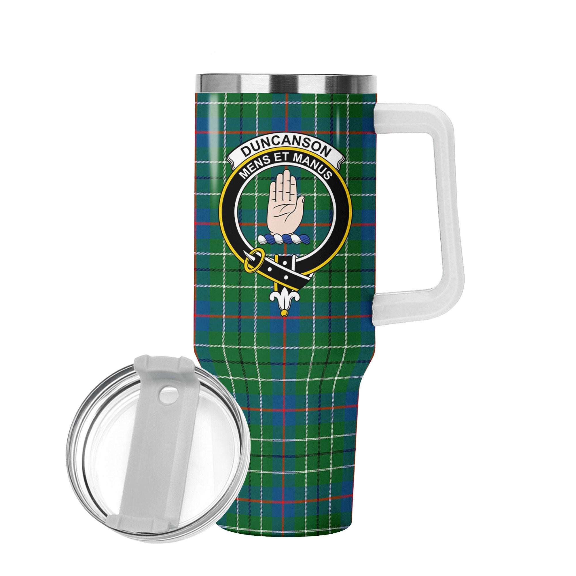 Duncanson Tartan Crest 40 oz Insulated Tumbler with Handle