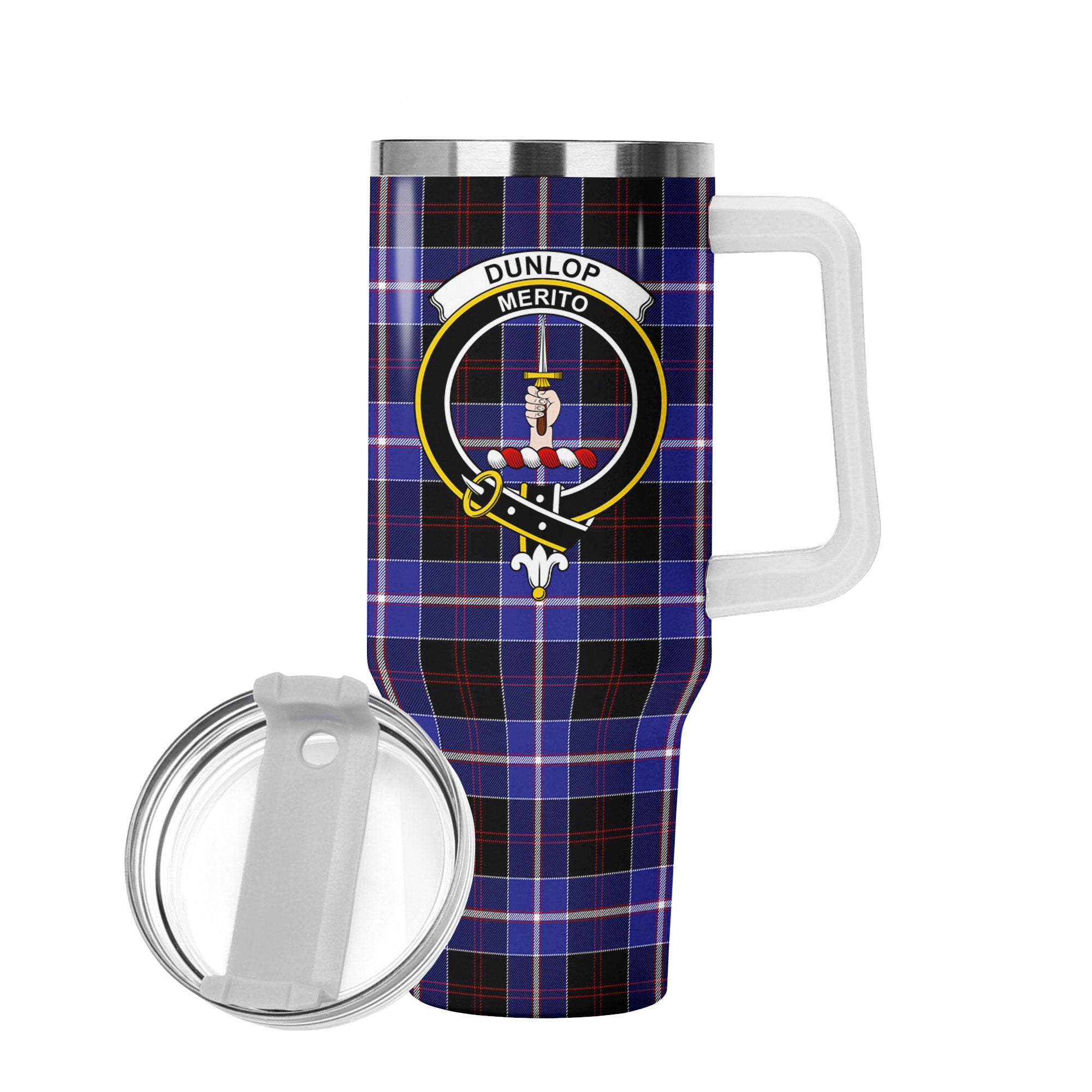 Dunlop Modern Tartan Crest 40 oz Insulated Tumbler with Handle