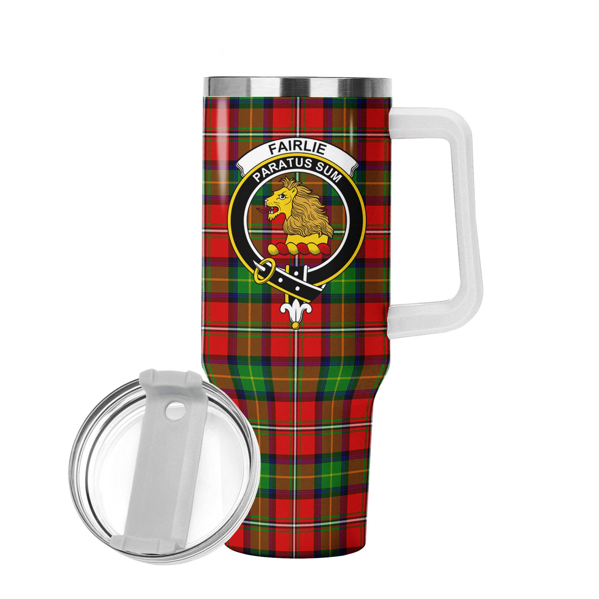 Fairlie Tartan Crest 40 oz Insulated Tumbler with Handle