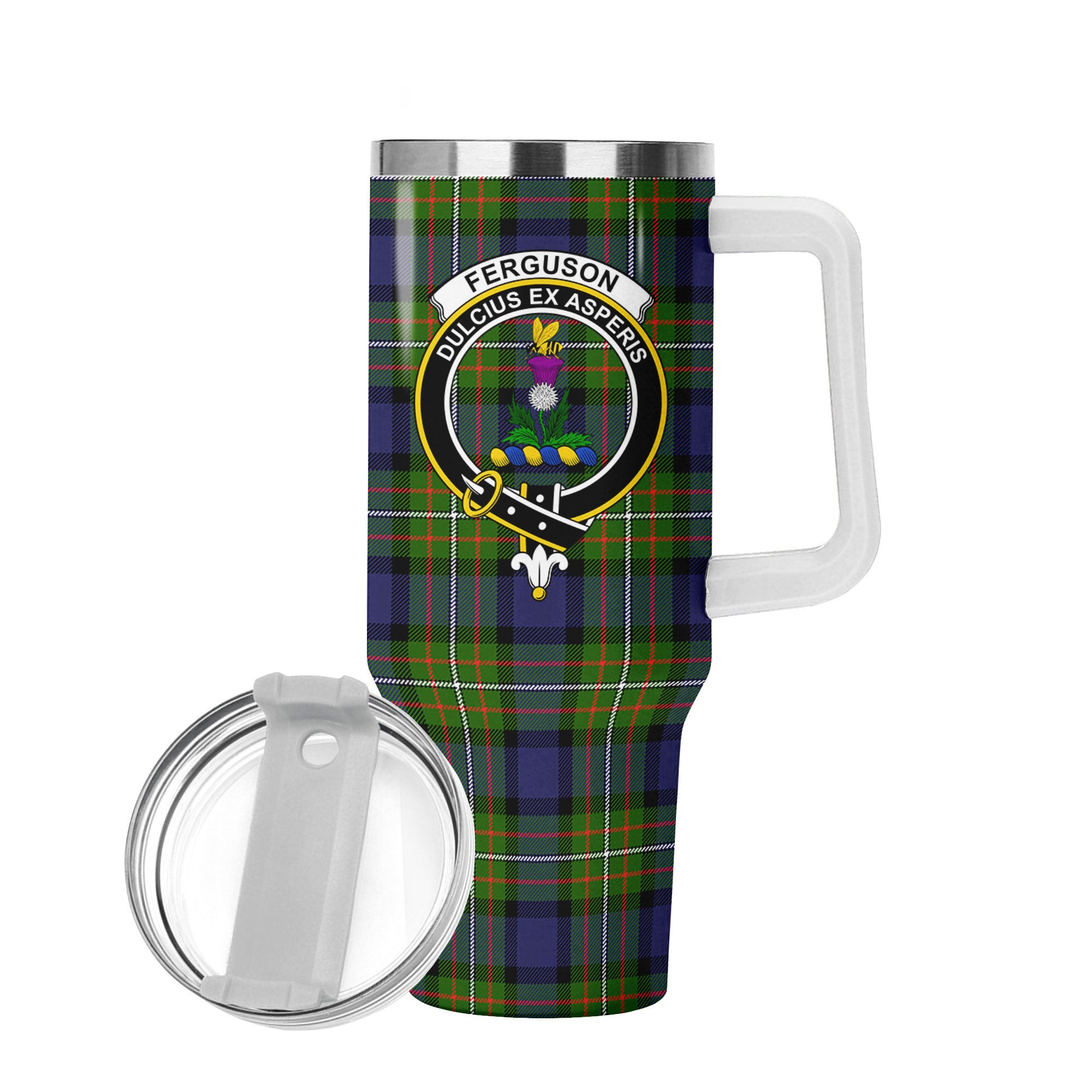 Ferguson Tartan Crest 40 oz Insulated Tumbler with Handle