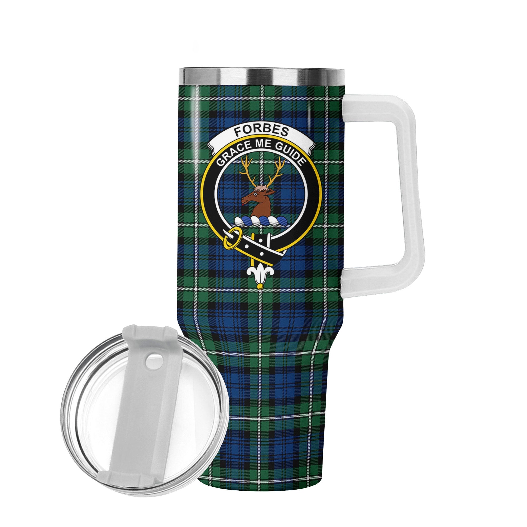 Forbes Ancient Tartan Crest 40 oz Insulated Tumbler with Handle