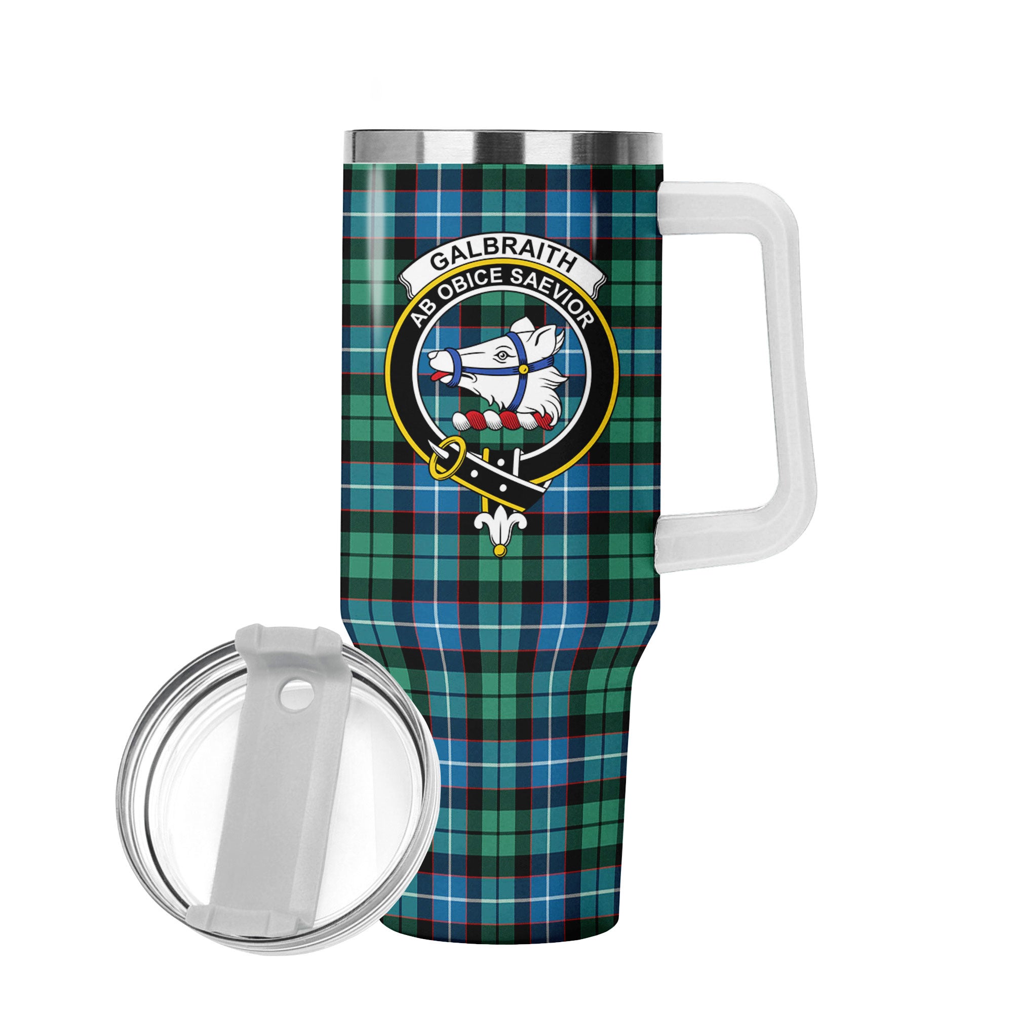 Galbraith Ancient Tartan Crest 40 oz Insulated Tumbler with Handle