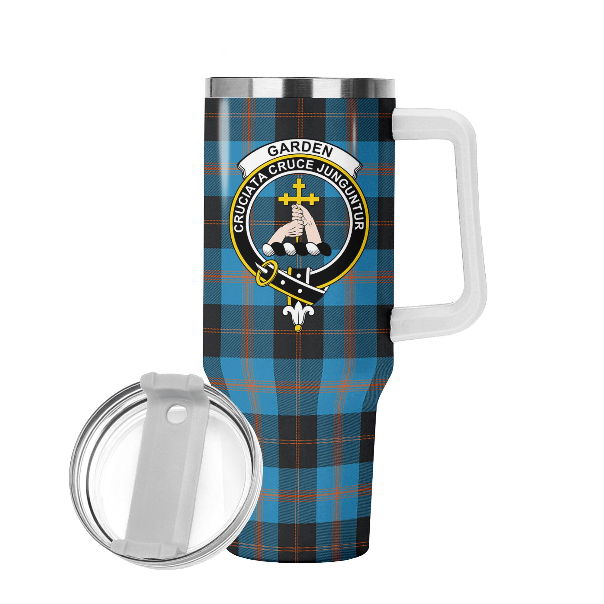 Garden Tartan Crest 40 oz Insulated Tumbler with Handle