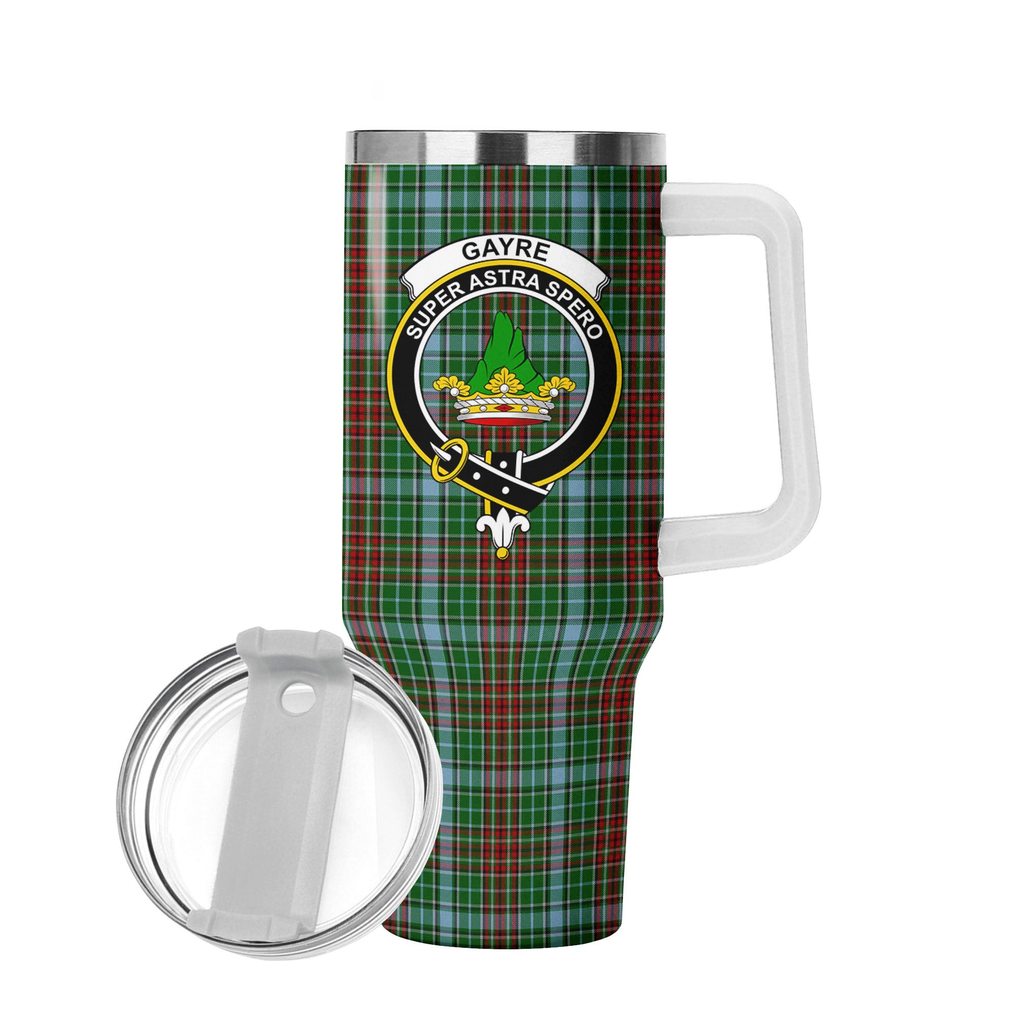 Gayre Tartan Crest 40 oz Insulated Tumbler with Handle