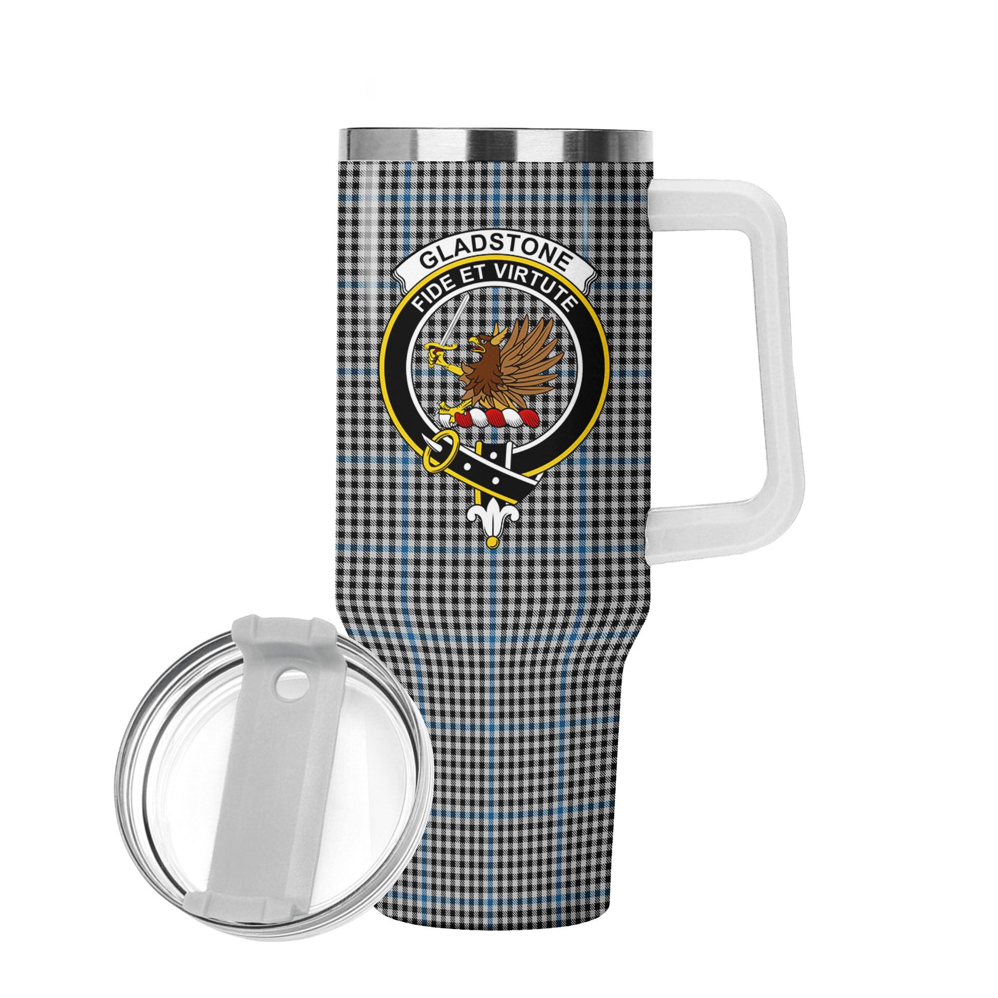 Gladstone Tartan Crest 40 oz Insulated Tumbler with Handle