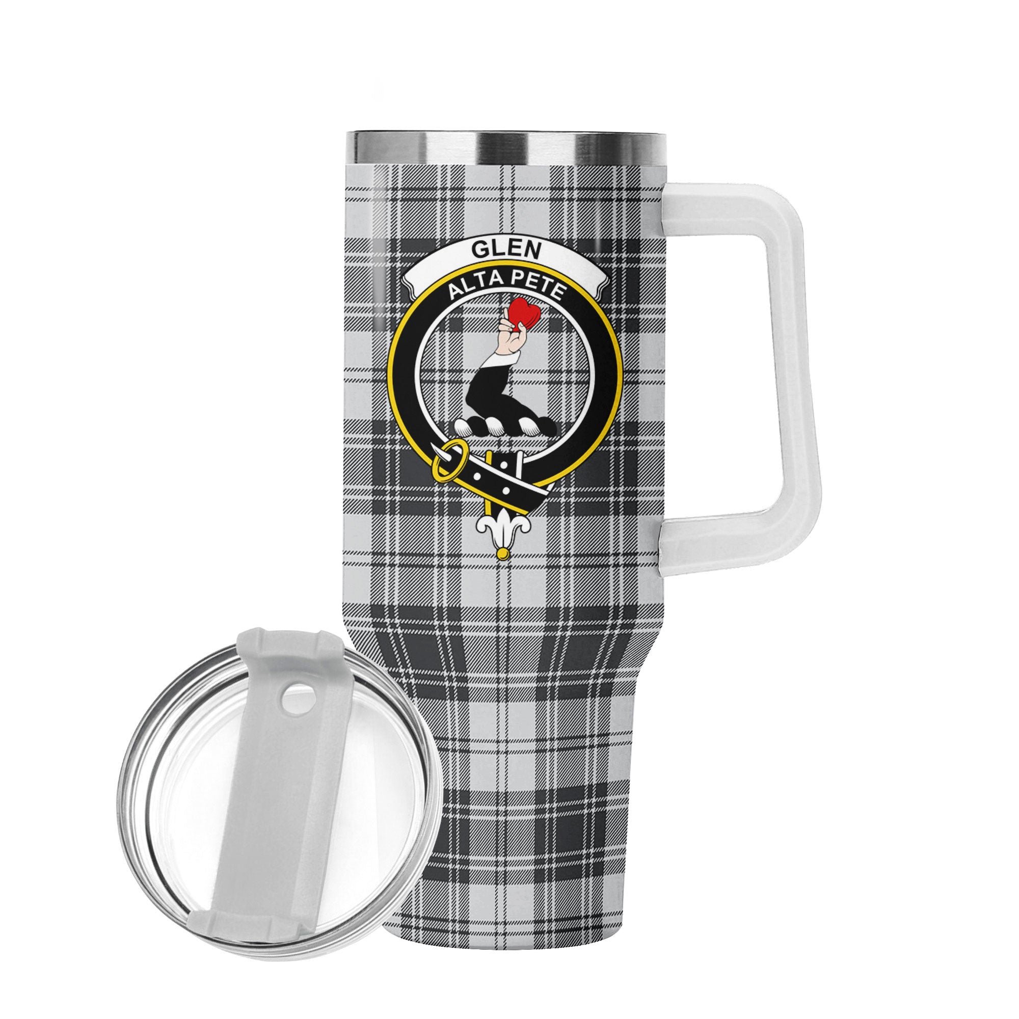 Glen Tartan Crest 40 oz Insulated Tumbler with Handle