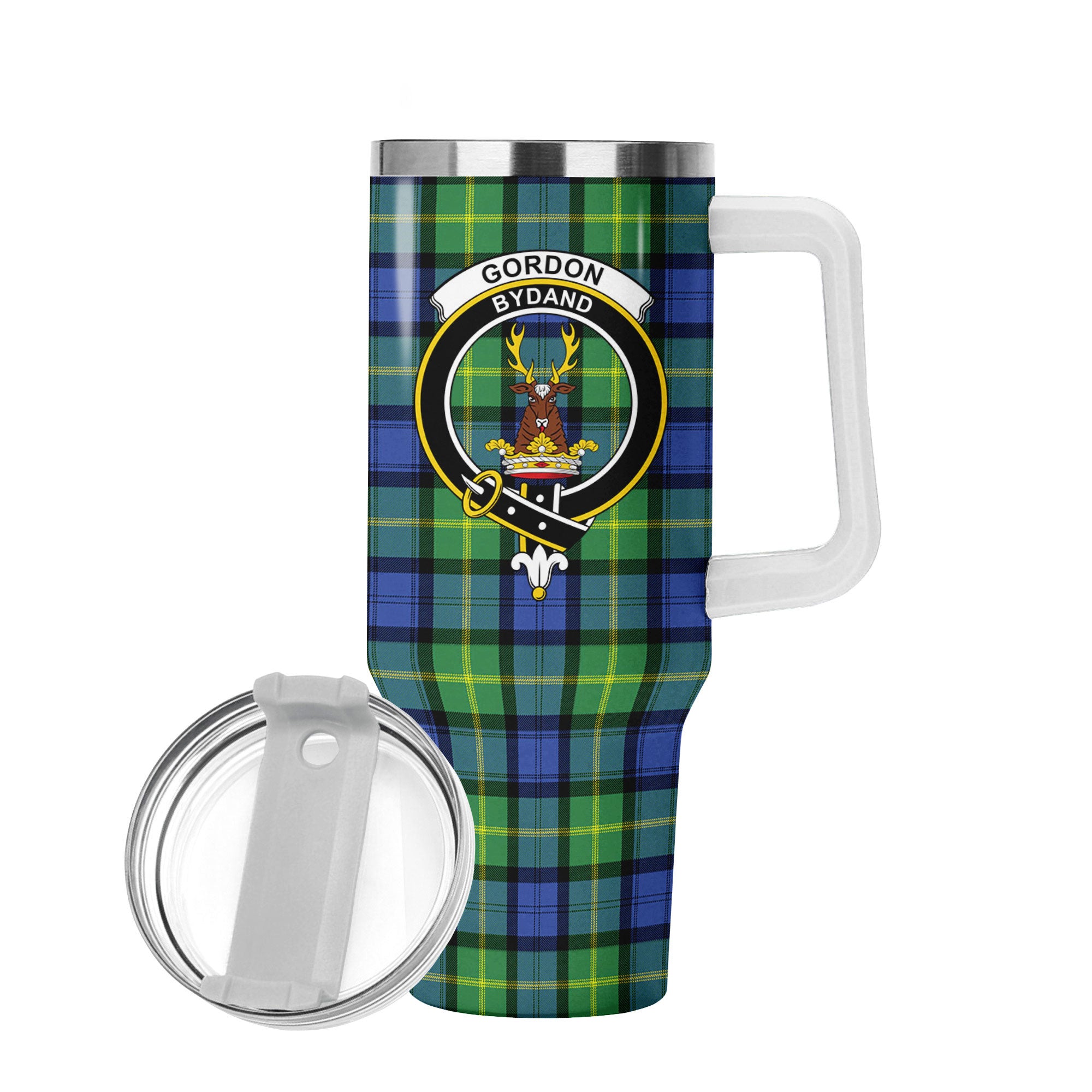 Gordon Old Ancient Tartan Crest 40 oz Insulated Tumbler with Handle