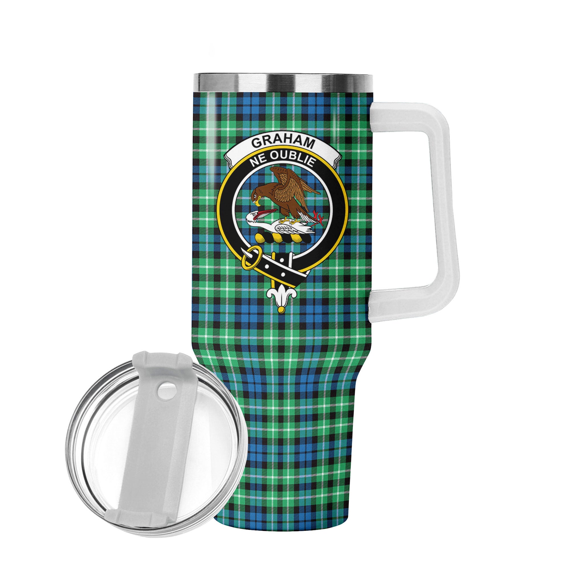 Graham of Montrose Ancient Tartan Crest 40 oz Insulated Tumbler with Handle