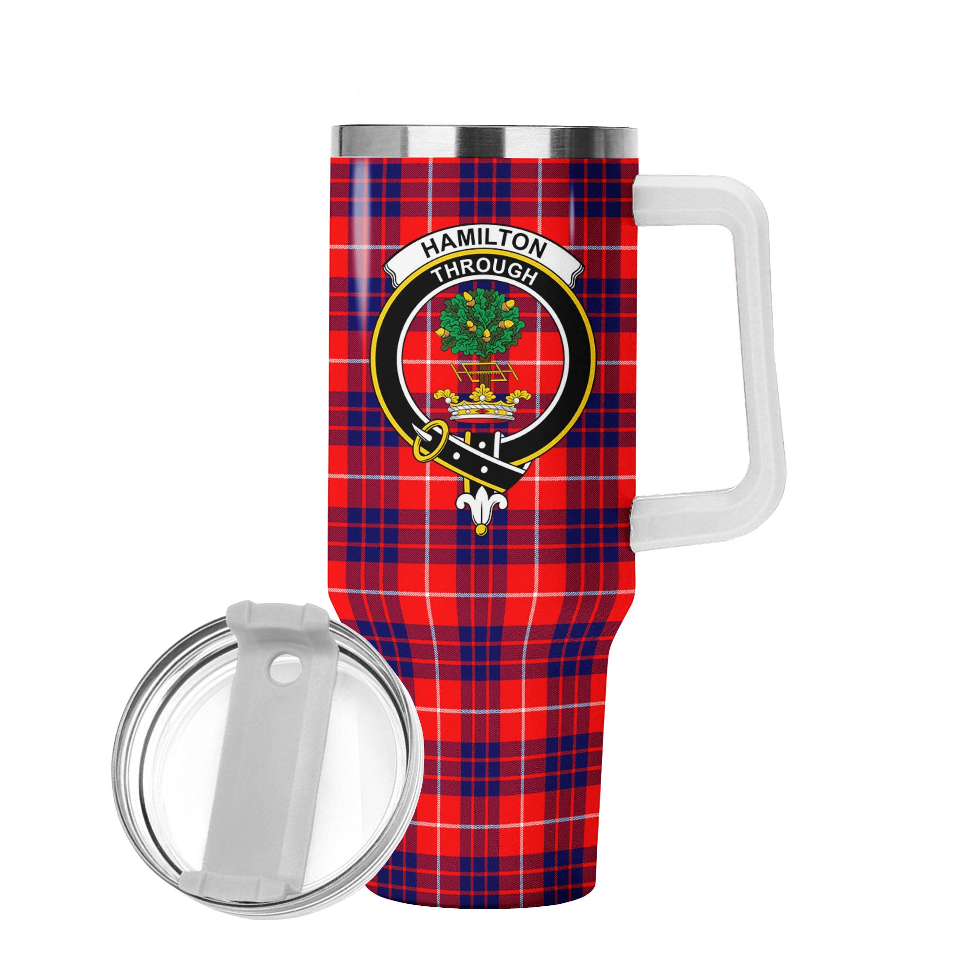 Hamilton Modern Tartan Crest 40 oz Insulated Tumbler with Handle