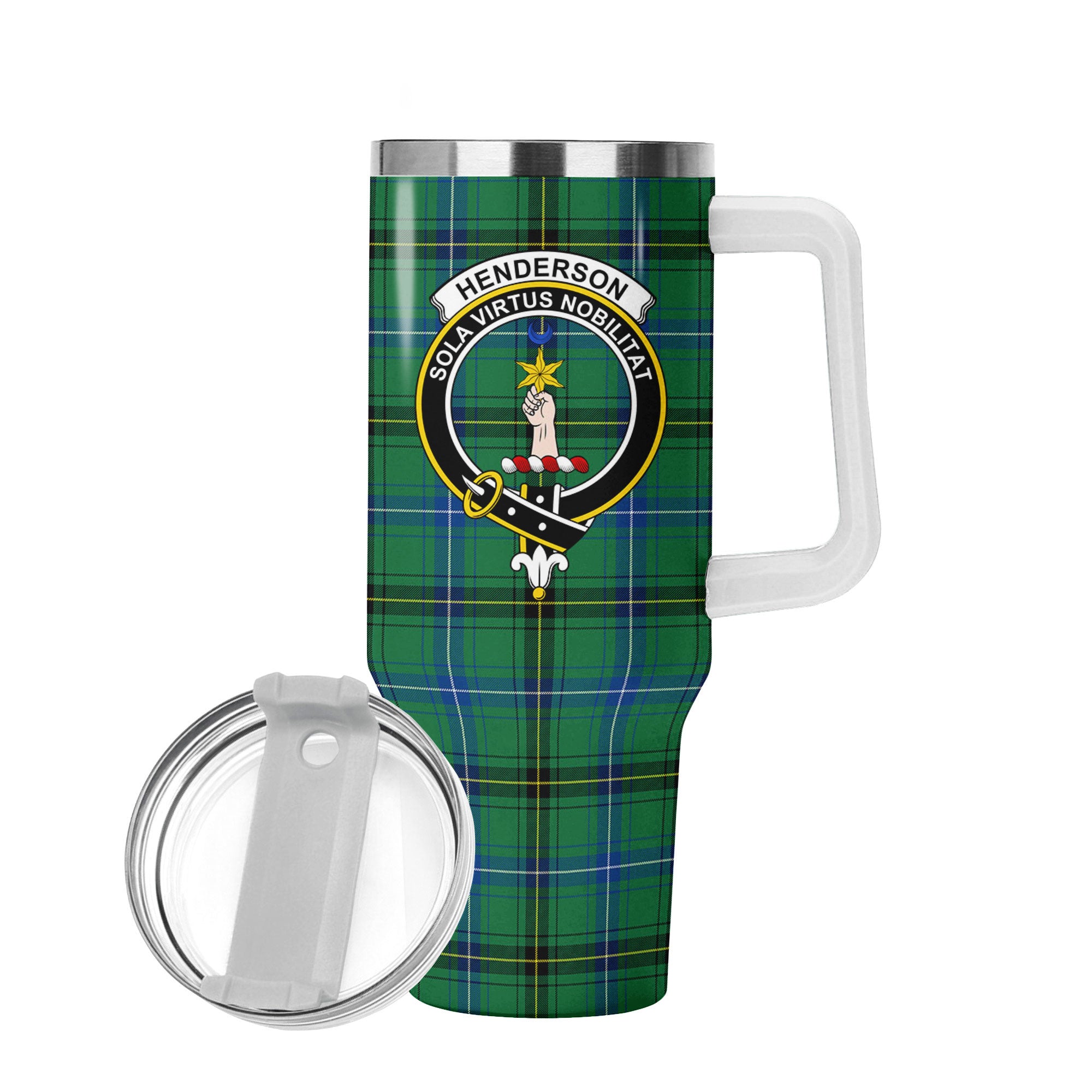 Henderson Ancient Tartan Crest 40 oz Insulated Tumbler with Handle