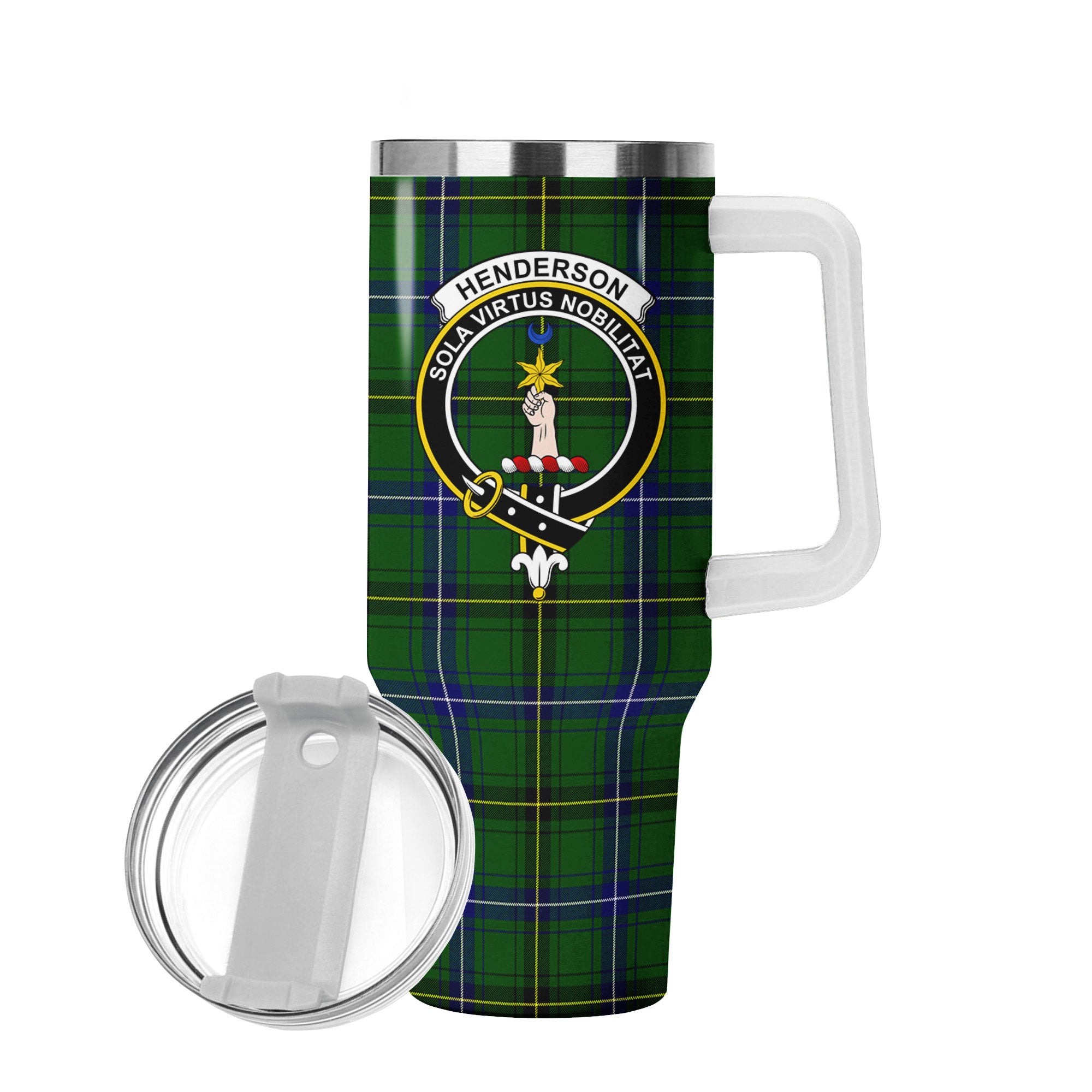 Henderson Modern Tartan Crest 40 oz Insulated Tumbler with Handle