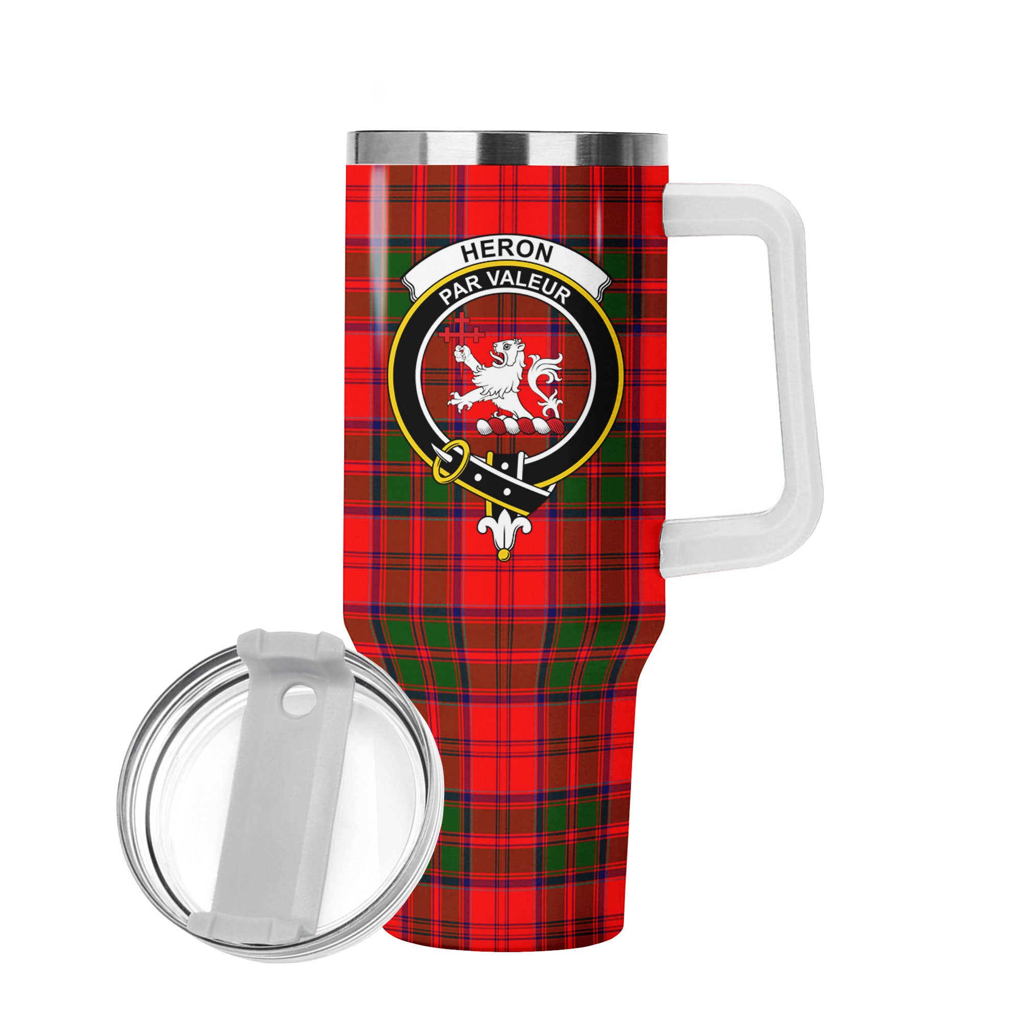 Heron Tartan Crest 40 oz Insulated Tumbler with Handle