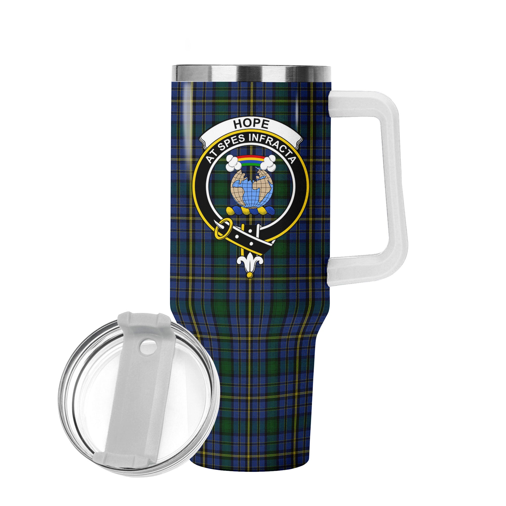 Hope Tartan Crest 40 oz Insulated Tumbler with Handle