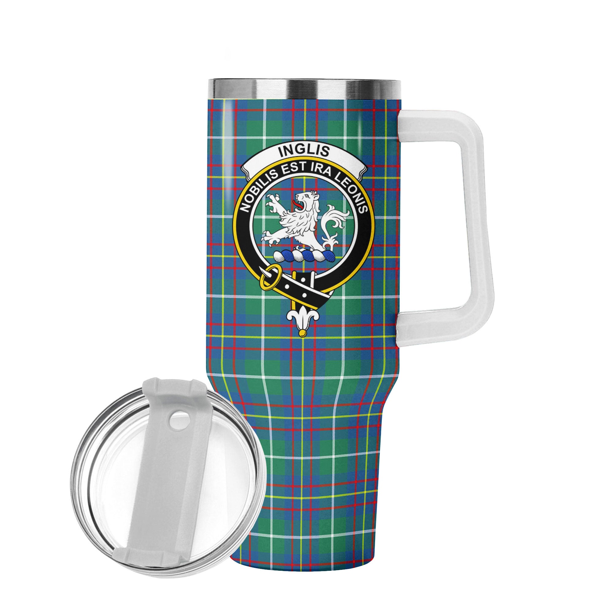 Inglis Ancient Tartan Crest 40 oz Insulated Tumbler with Handle