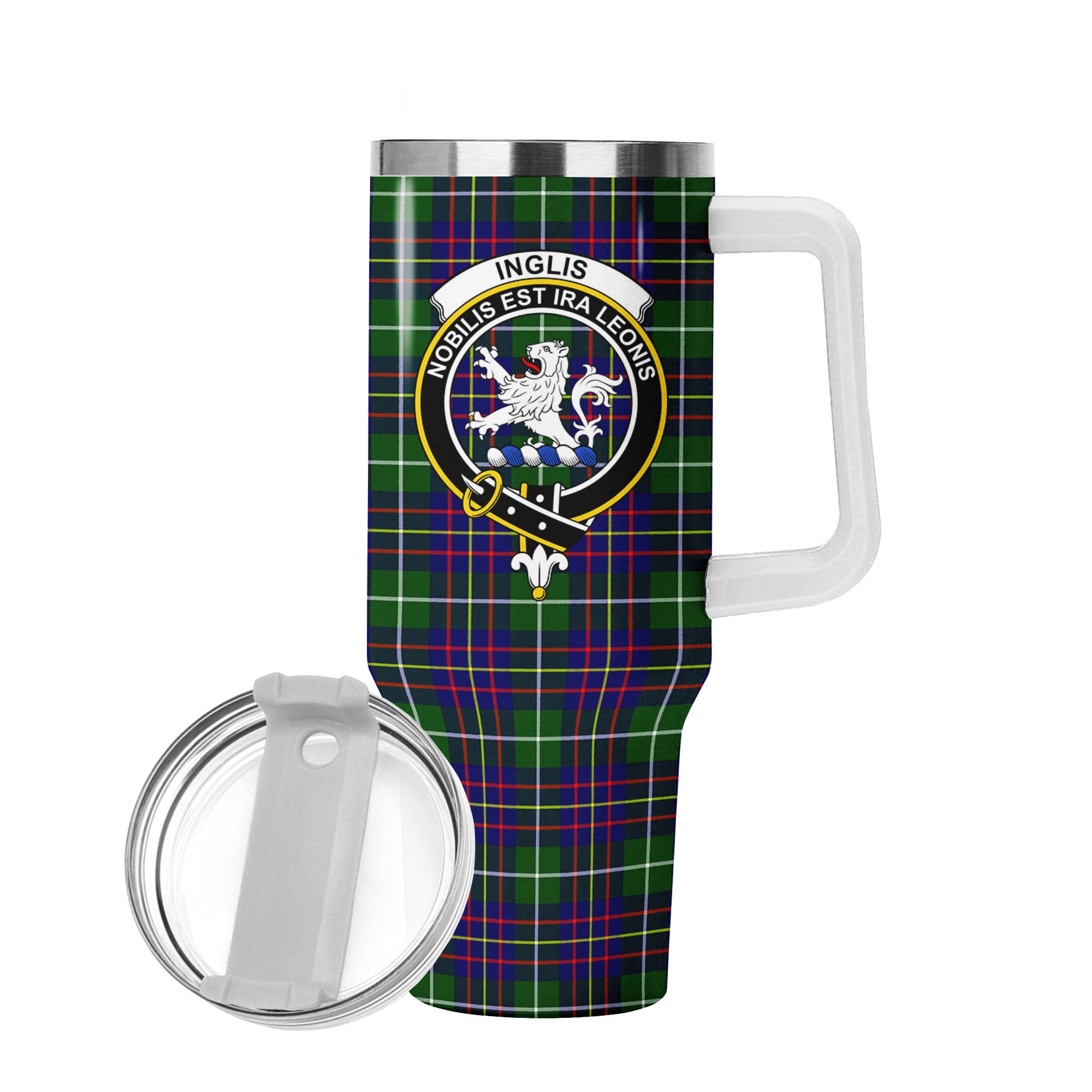 Inglis Modern Tartan Crest 40 oz Insulated Tumbler with Handle