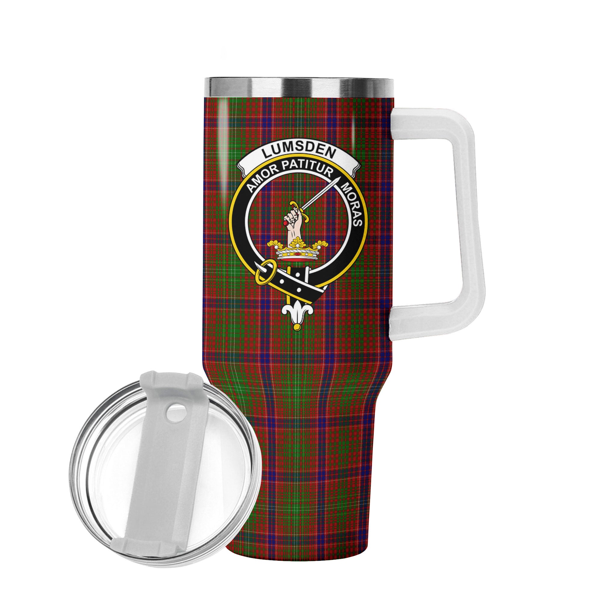 Lumsden Tartan Crest 40 oz Insulated Tumbler with Handle