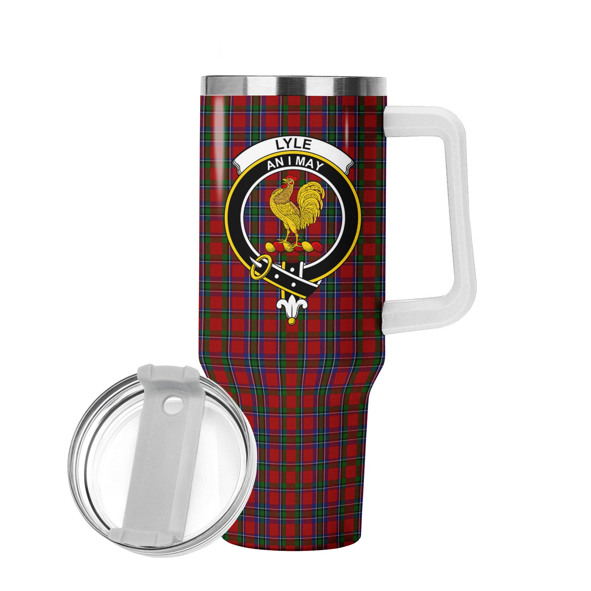 Lyle Tartan Crest 40 oz Insulated Tumbler with Handle