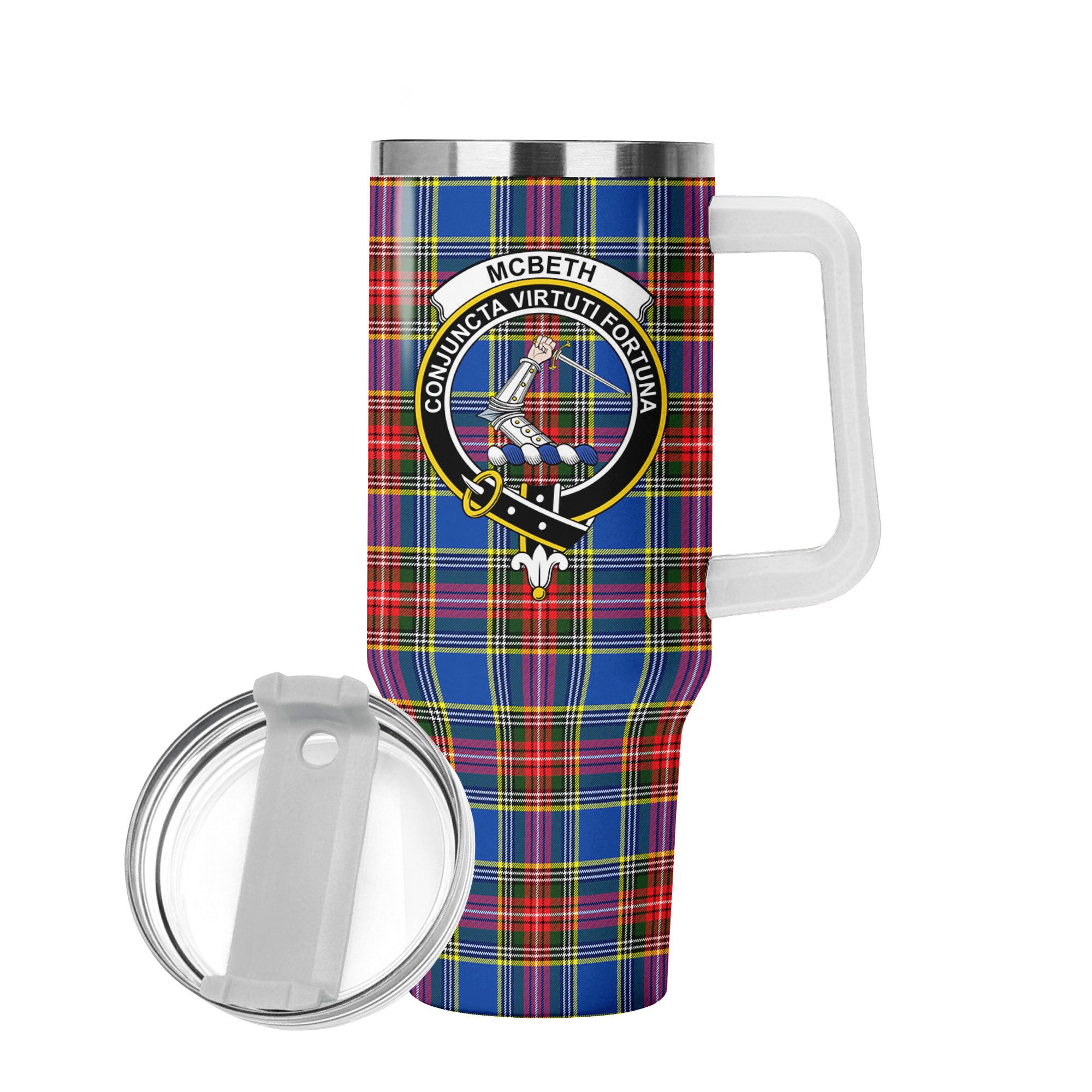 McBeth Modern Tartan Crest 40 oz Insulated Tumbler with Handle