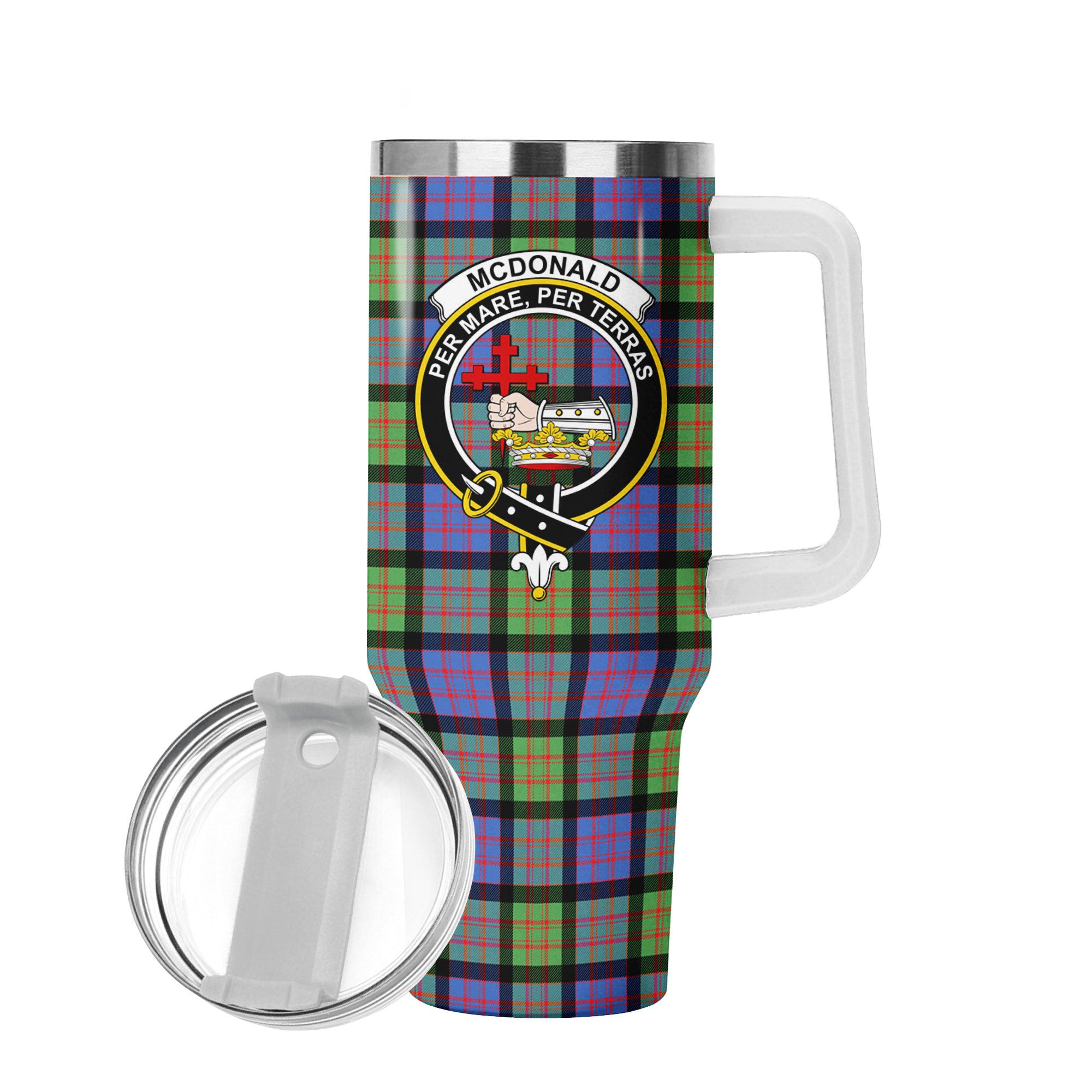 McDonald Ancient Tartan Crest 40 oz Insulated Tumbler with Handle