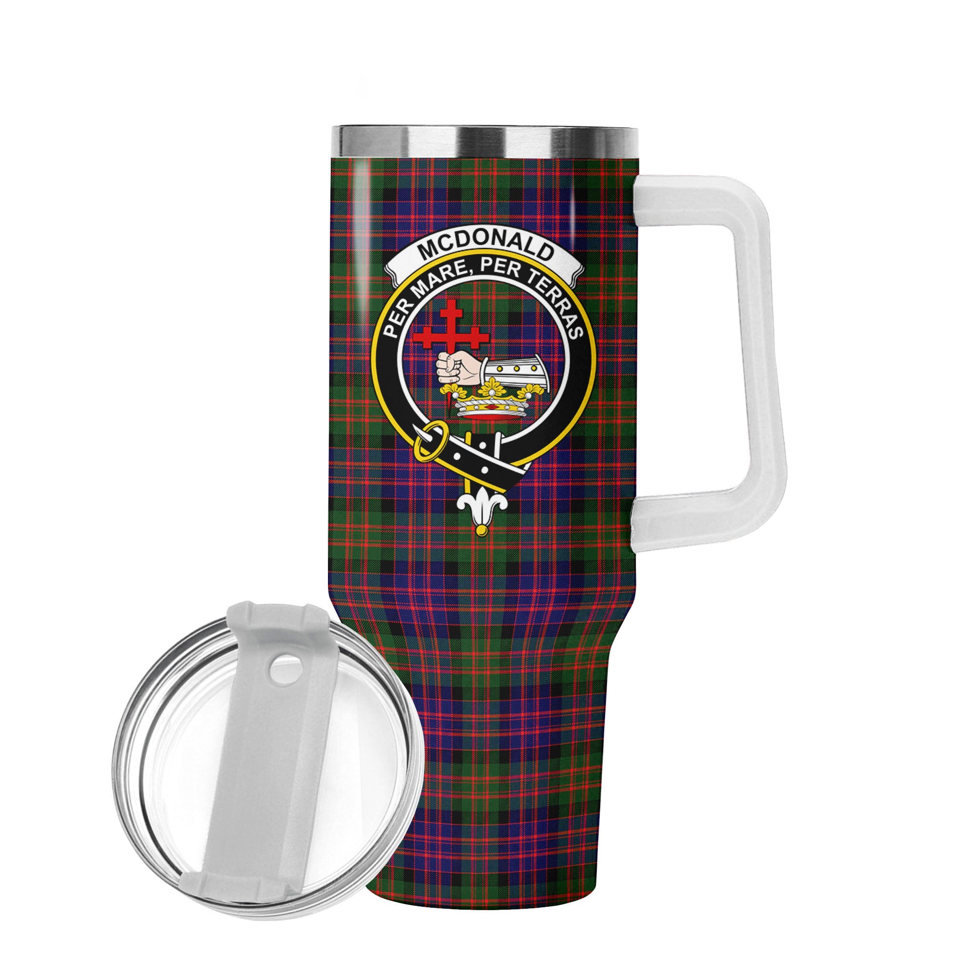 McDonald Modern Tartan Crest 40 oz Insulated Tumbler with Handle