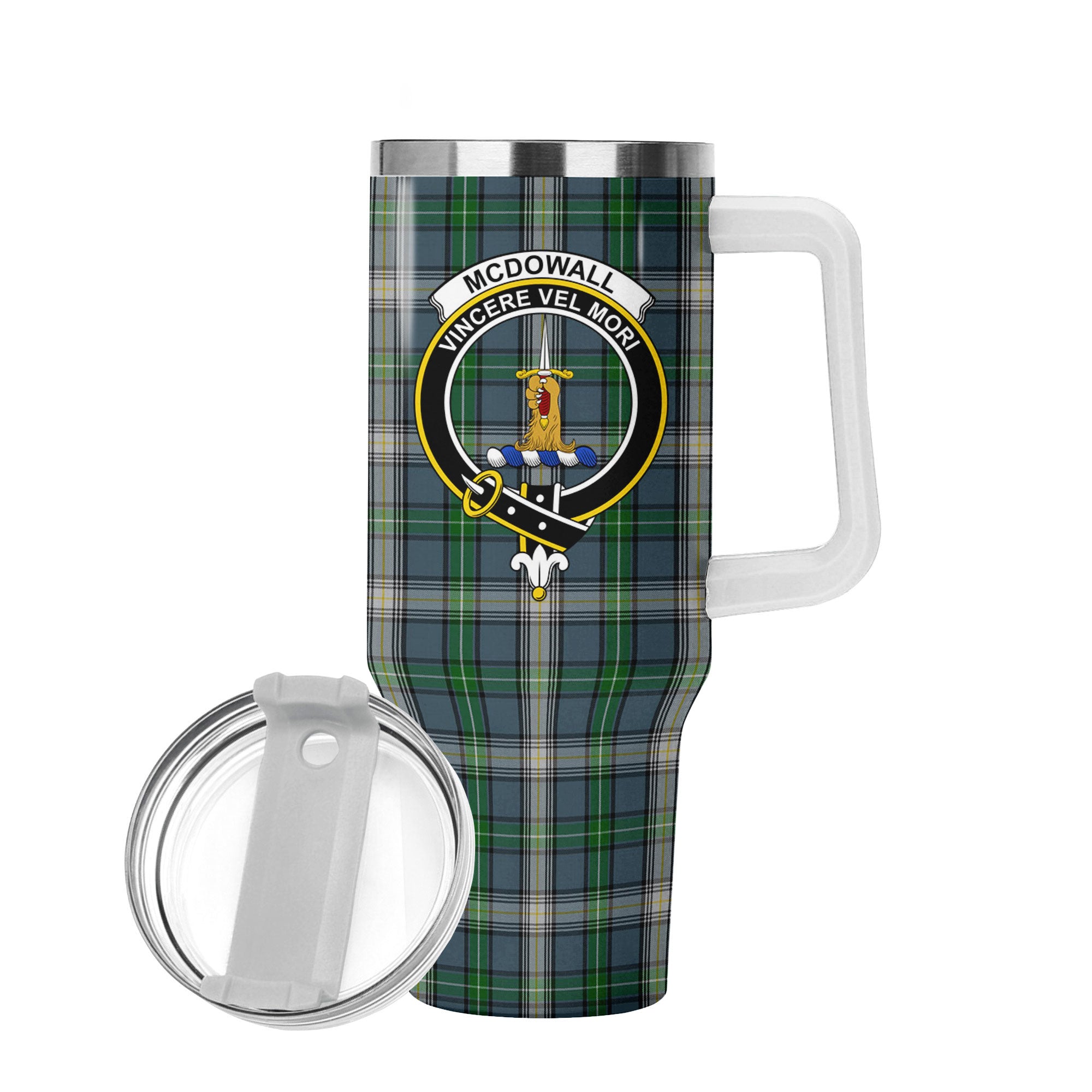 McDowall Tartan Crest 40 oz Insulated Tumbler with Handle