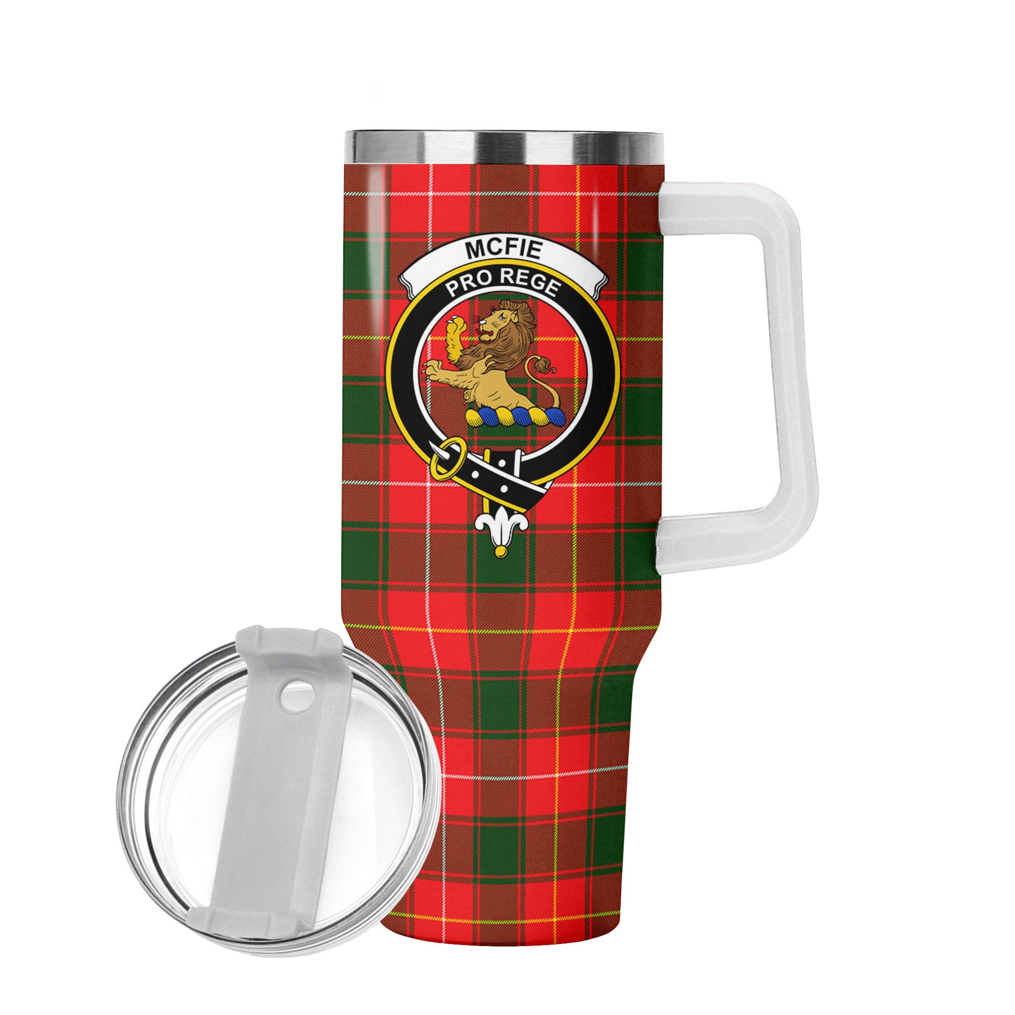 McFie Tartan Crest 40 oz Insulated Tumbler with Handle