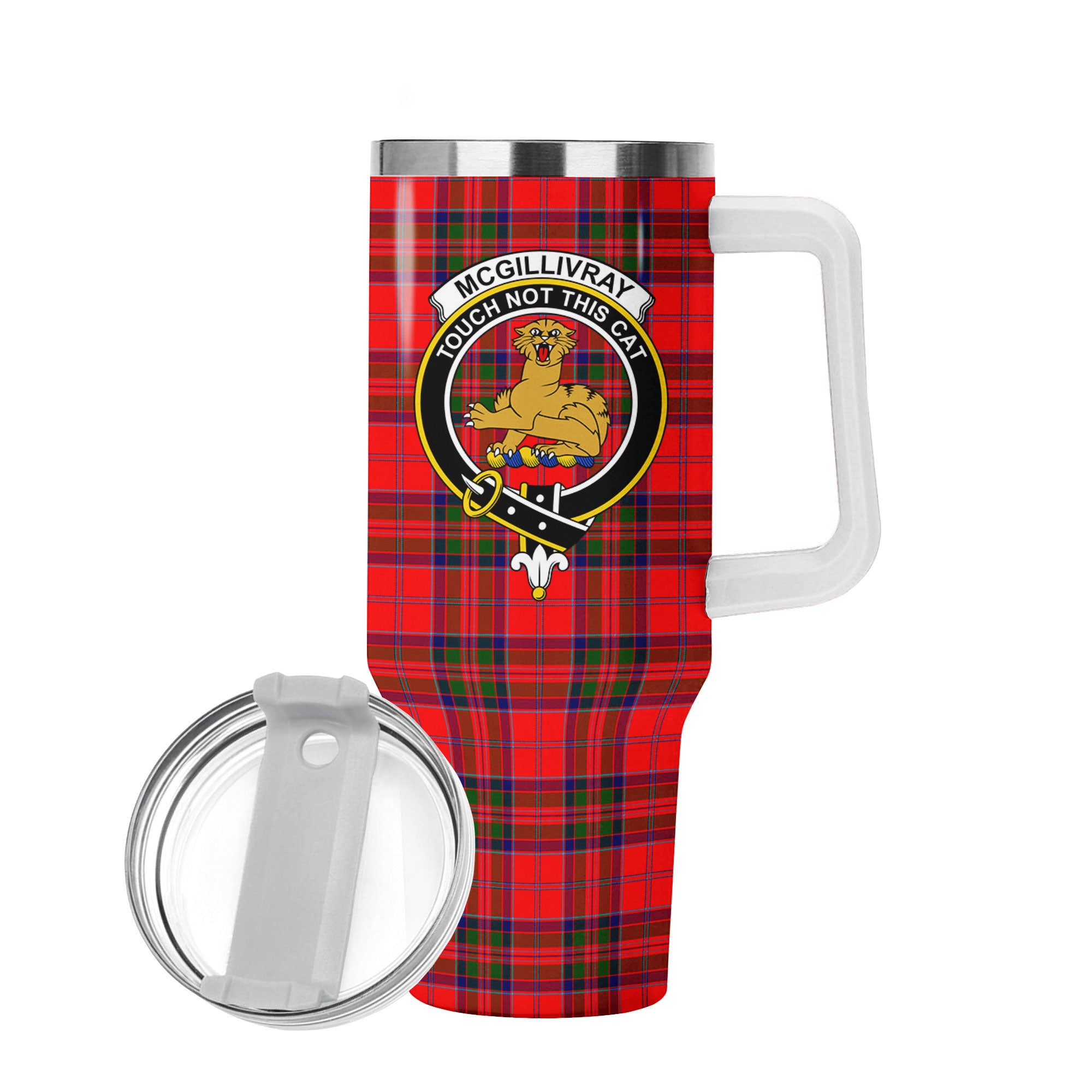 McGillivray Modern Tartan Crest 40 oz Insulated Tumbler with Handle
