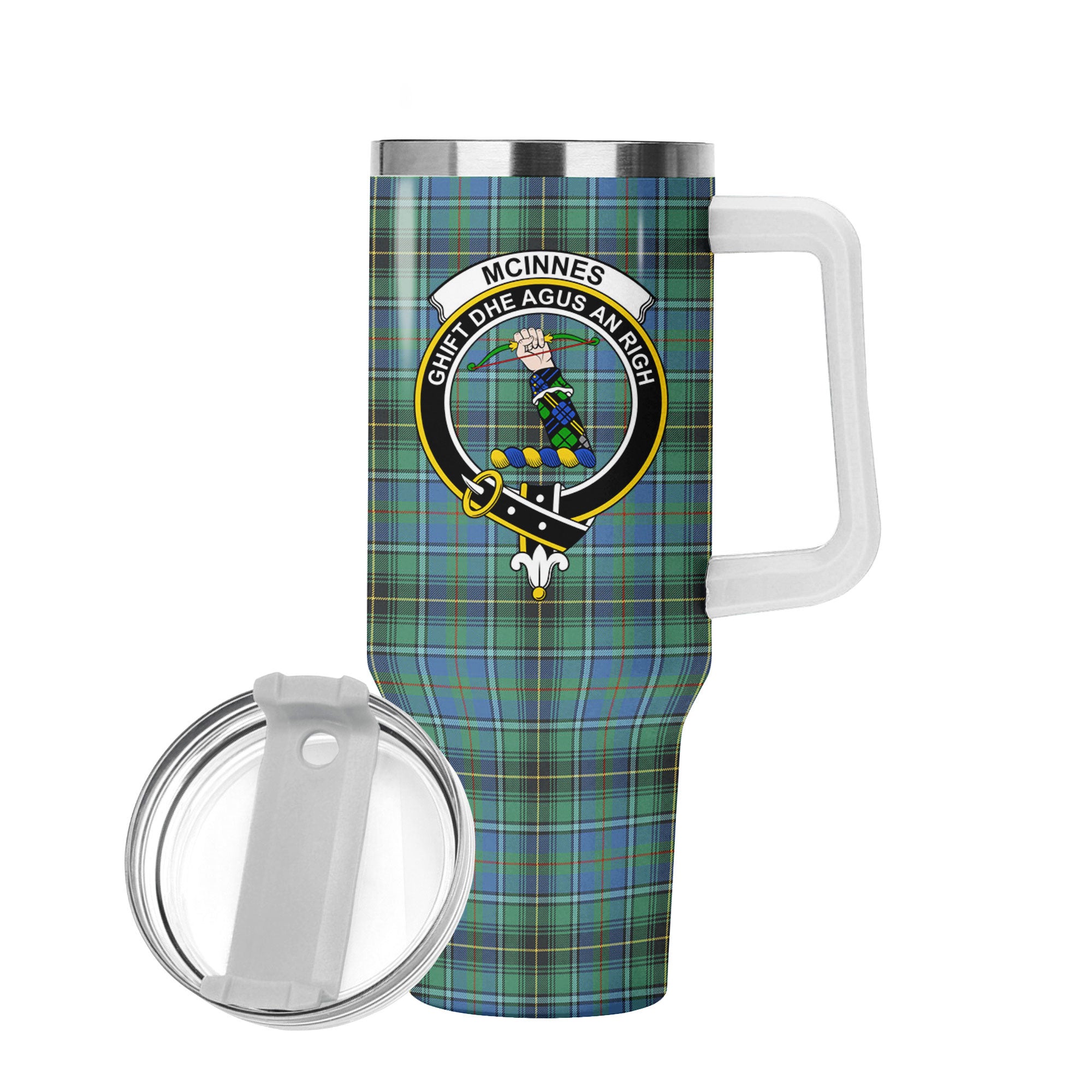 McInnes Ancient Tartan Crest 40 oz Insulated Tumbler with Handle
