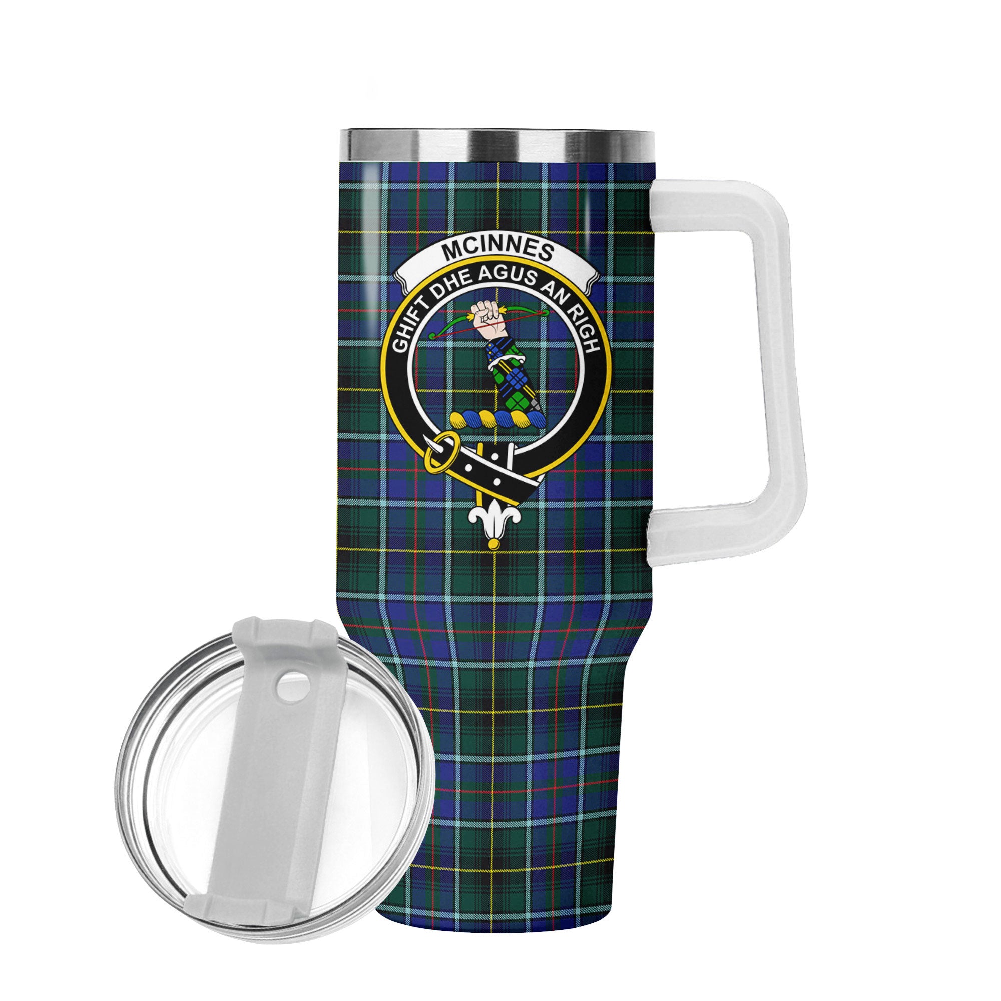 McInnes Modern Tartan Crest 40 oz Insulated Tumbler with Handle