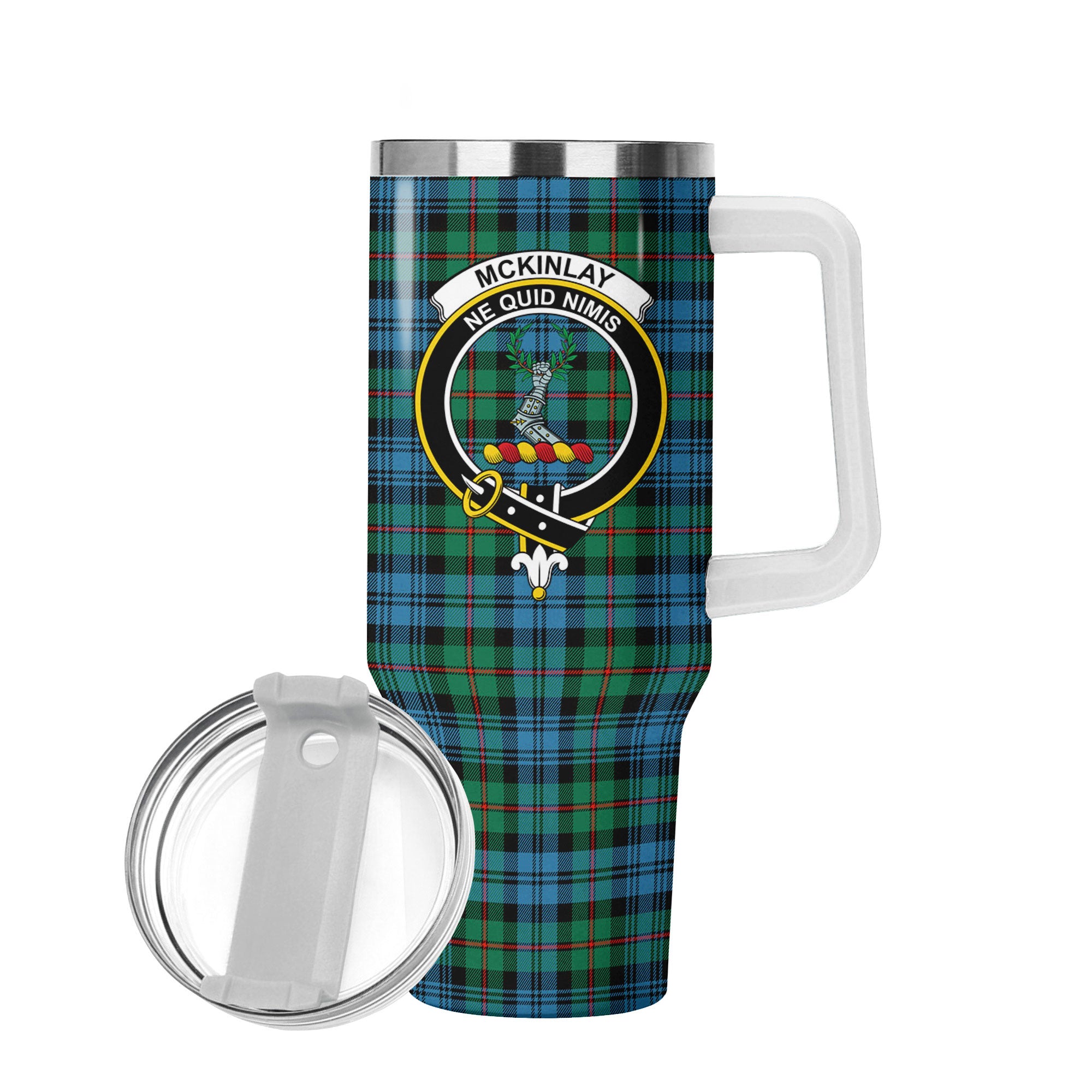 McKinlay Ancient Tartan Crest 40 oz Insulated Tumbler with Handle