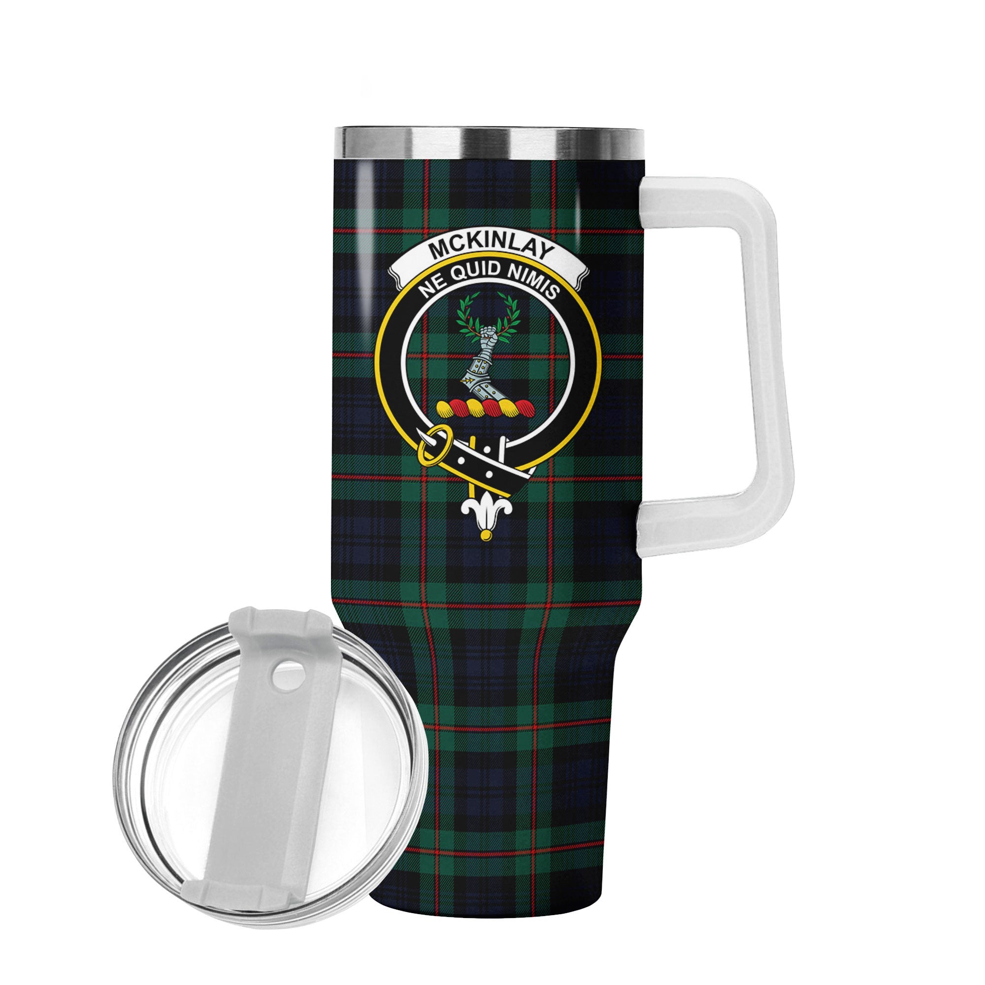 McKinlay Modern Tartan Crest 40 oz Insulated Tumbler with Handle