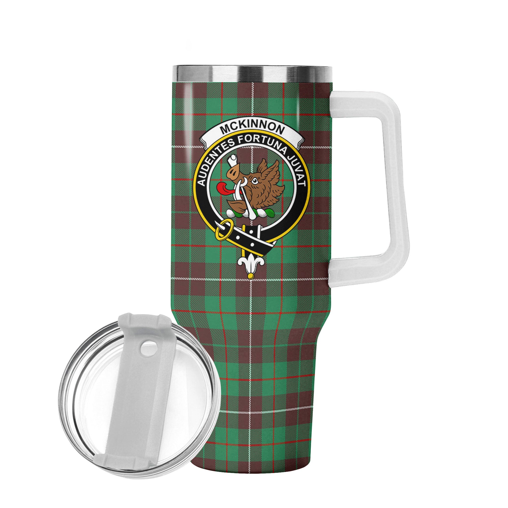 McKinnon Hunting Ancient Tartan Crest 40 oz Insulated Tumbler with Handle