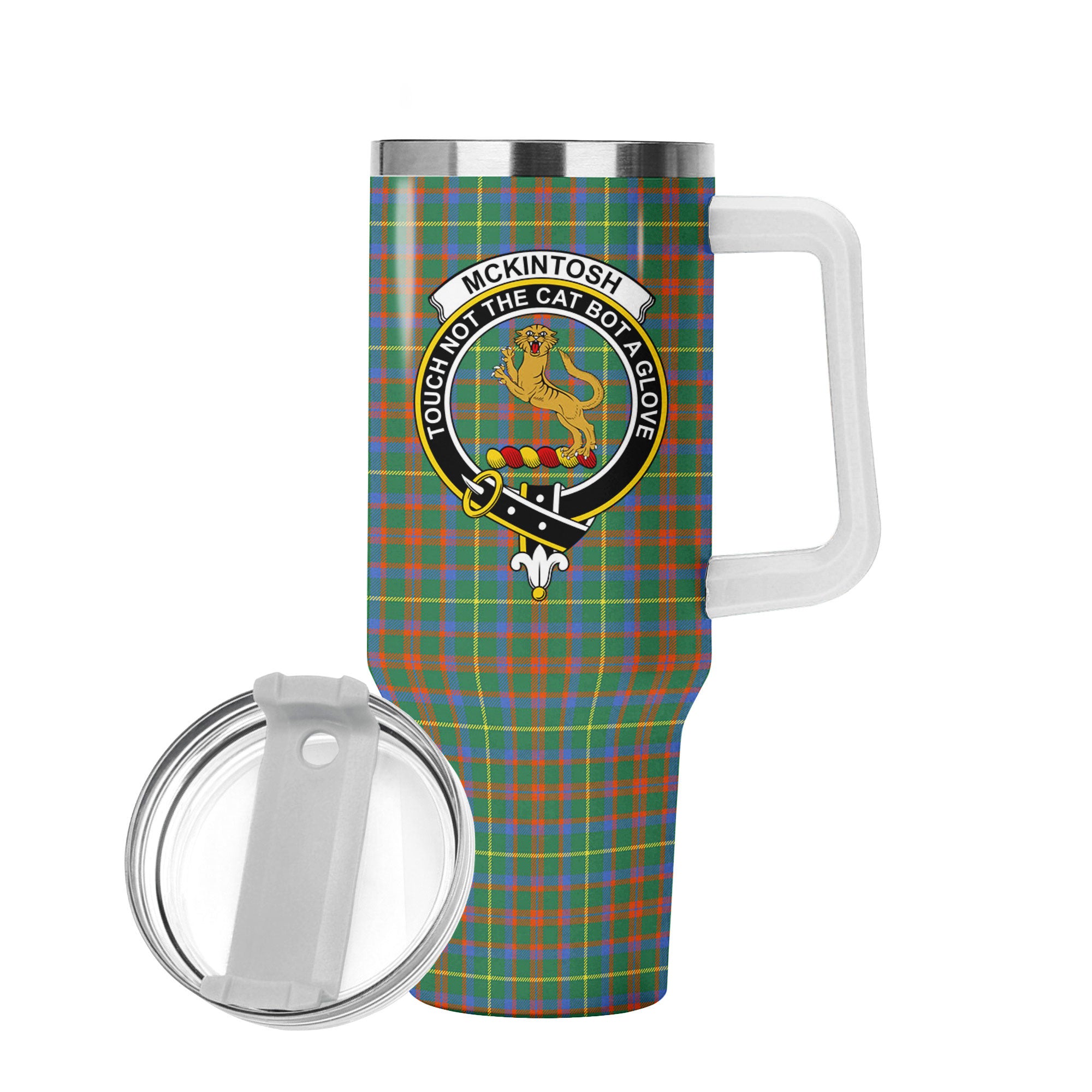 McKintosh Hunting Ancient Tartan Crest 40 oz Insulated Tumbler with Handle