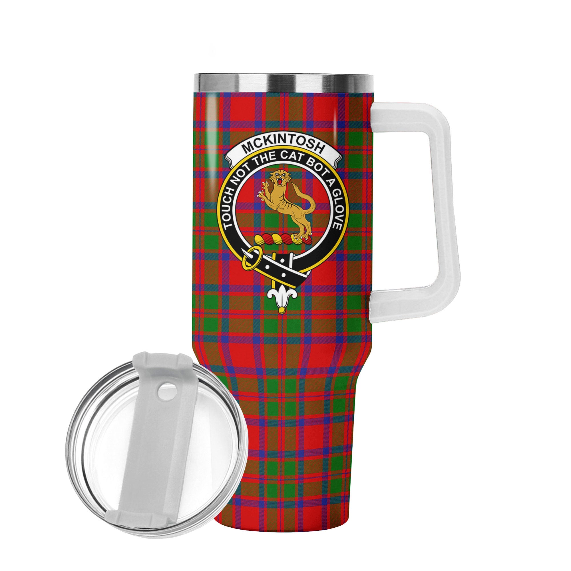 McKintosh Modern Tartan Crest 40 oz Insulated Tumbler with Handle