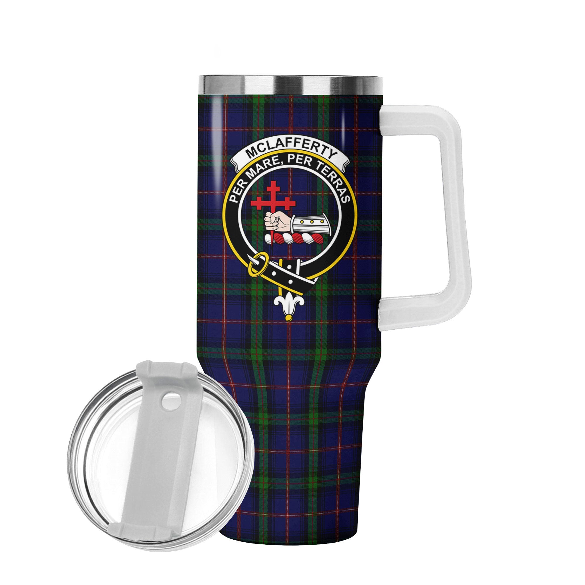 McLafferty Tartan Crest 40 oz Insulated Tumbler with Handle