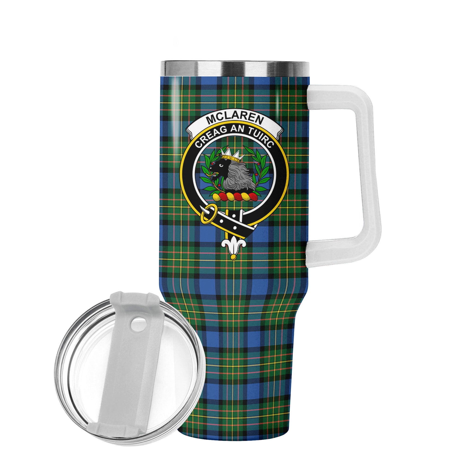 McLaren Ancient Tartan Crest 40 oz Insulated Tumbler with Handle